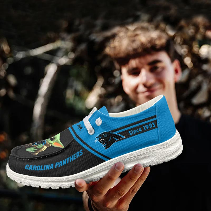 footwearelite carolina panthers custom name hey dude shoes nanik