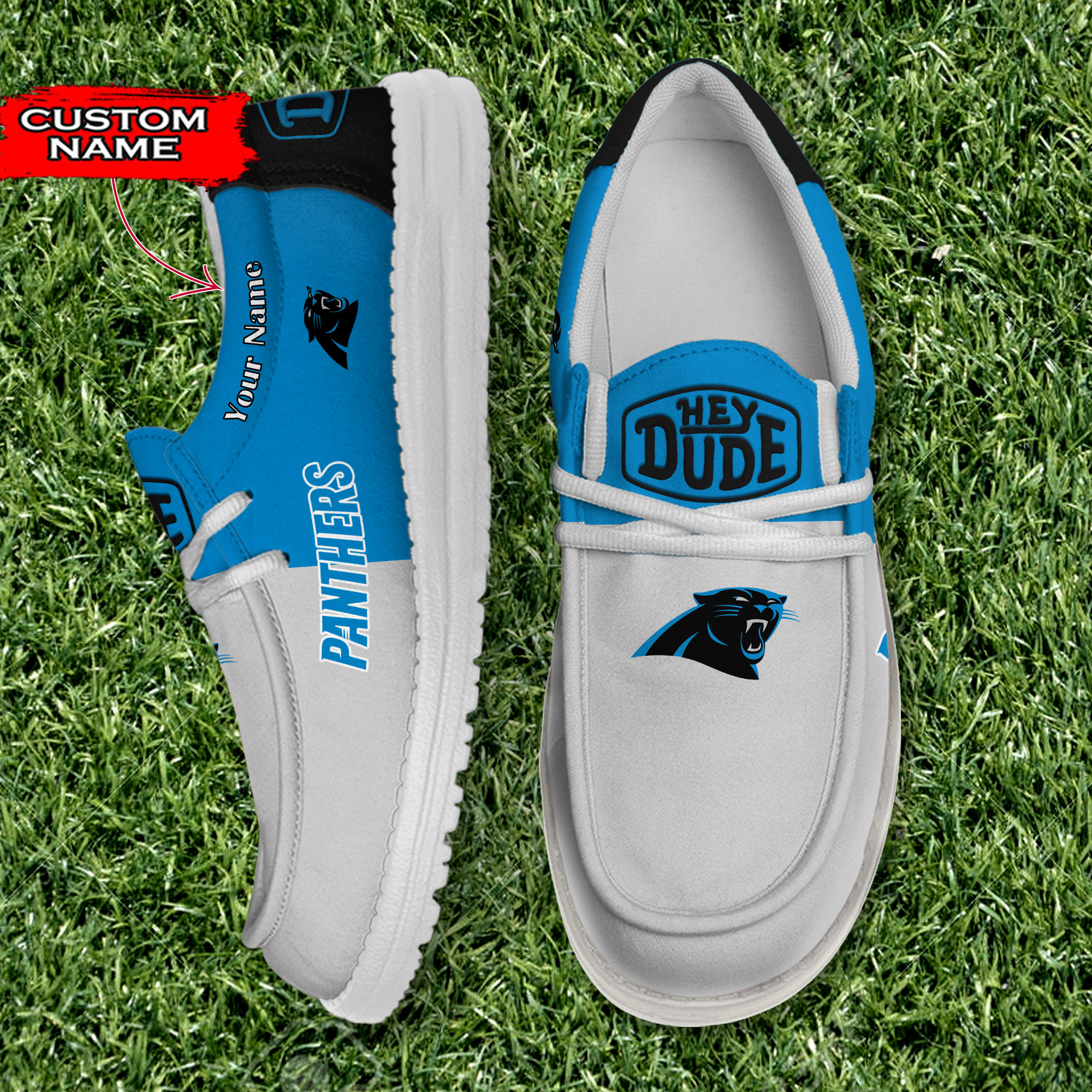 footwearelite carolina panthers custom name hey dude shoes tsypw