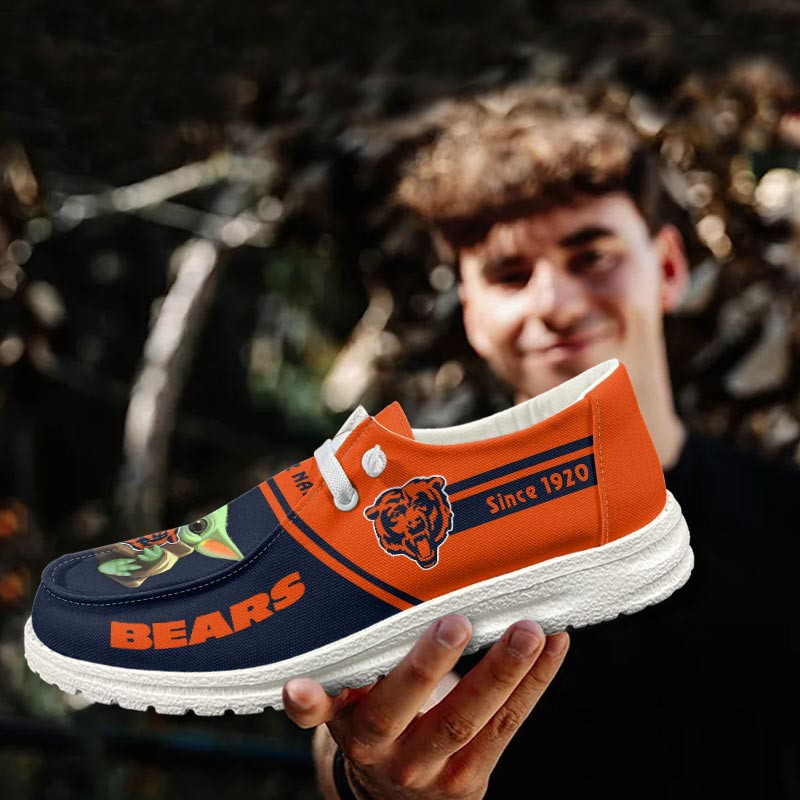 footwearelite chicago bears custom name hey dude shoes 4hlow