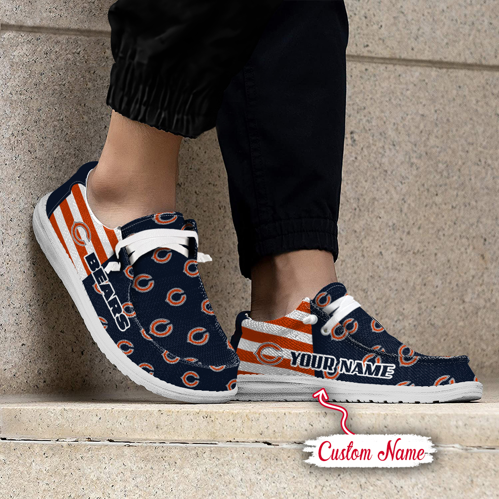 footwearelite chicago bears custom name hey dude shoes 5vlsy