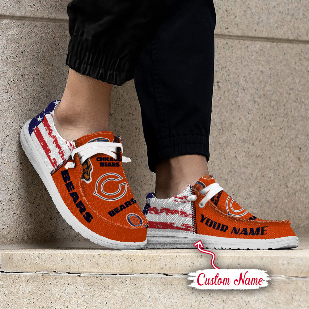 footwearelite chicago bears custom name hey dude shoes hb8zx