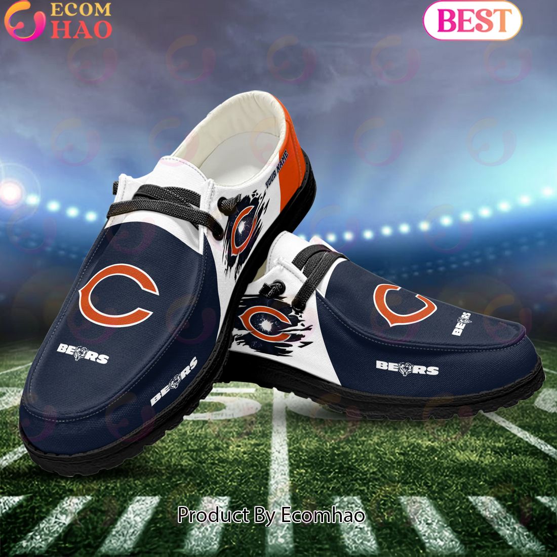 footwearelite chicago bears custom name hey dude shoes hiajm