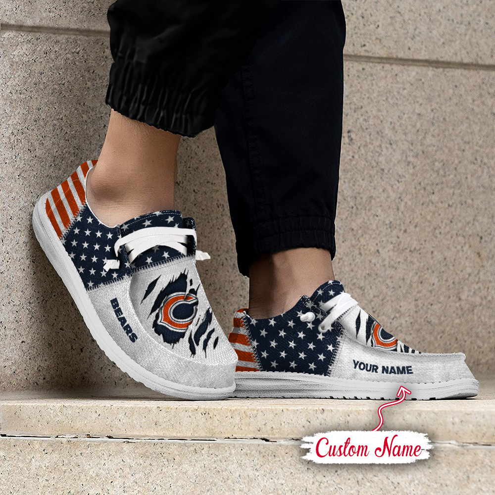 footwearelite chicago bears custom name hey dude shoes mq286