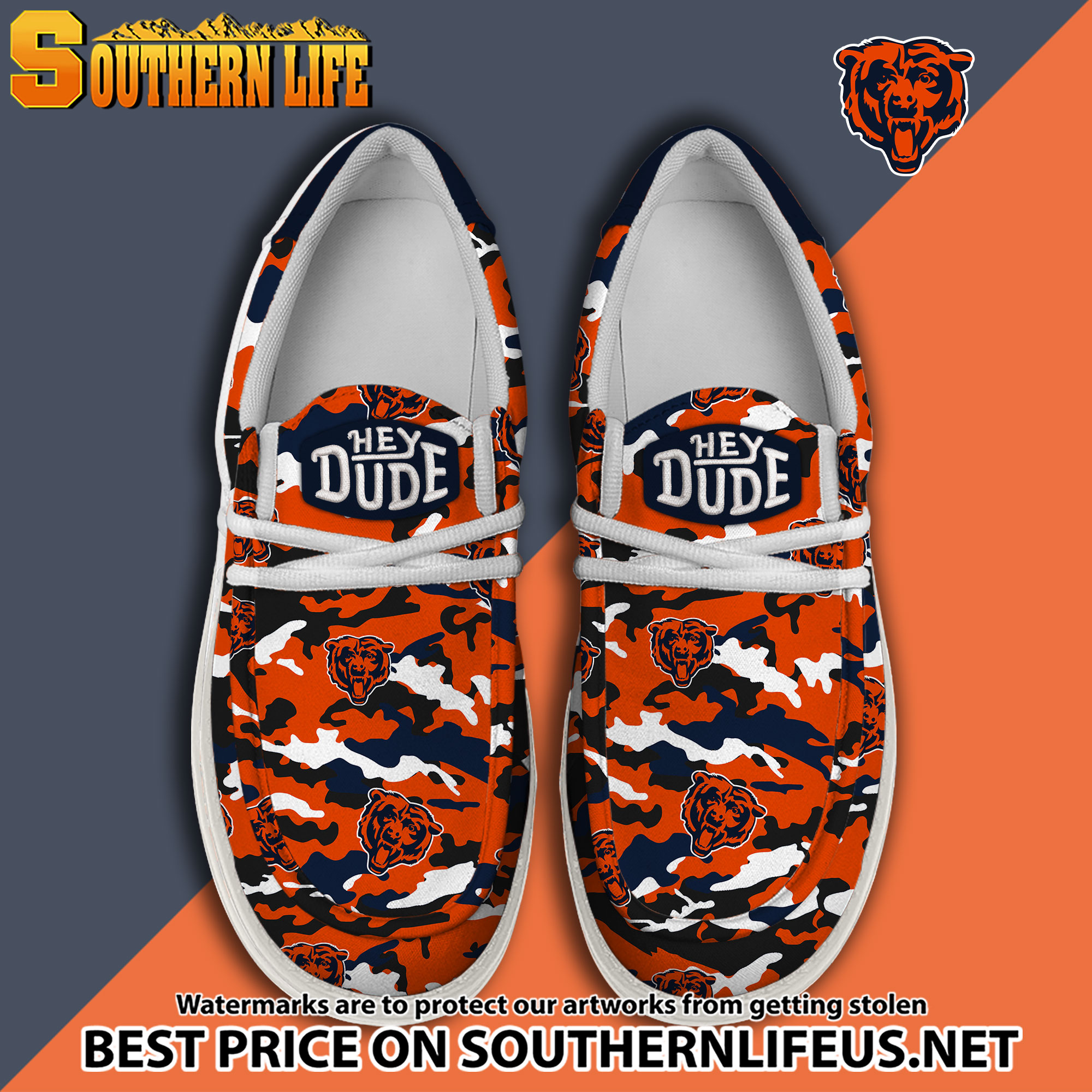 footwearelite chicago bears custom name hey dude shoes oalsv