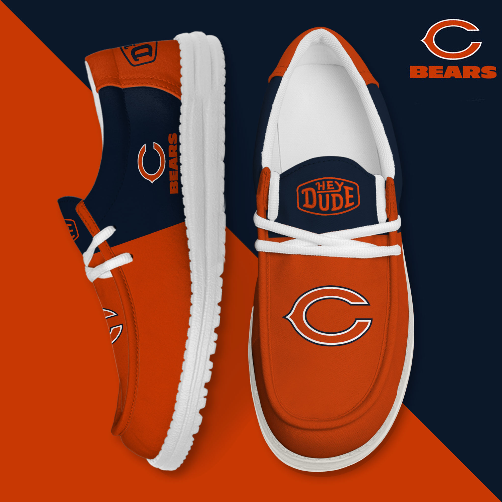 footwearelite chicago bears custom name hey dude shoes qlthl