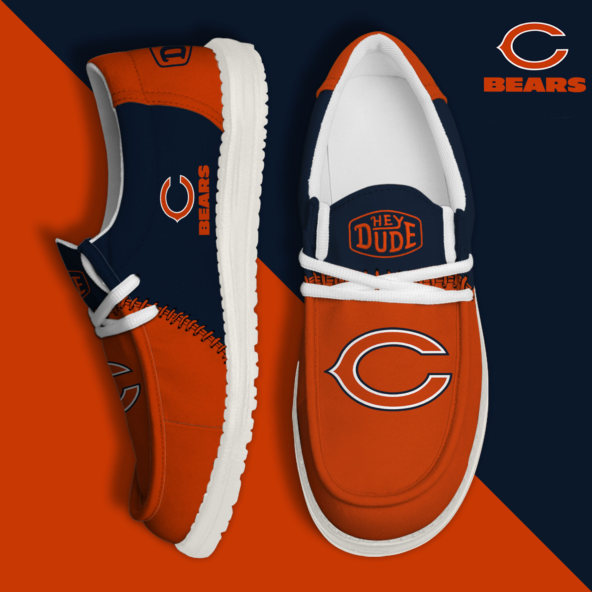 footwearelite chicago bears custom name hey dude shoes riw6a