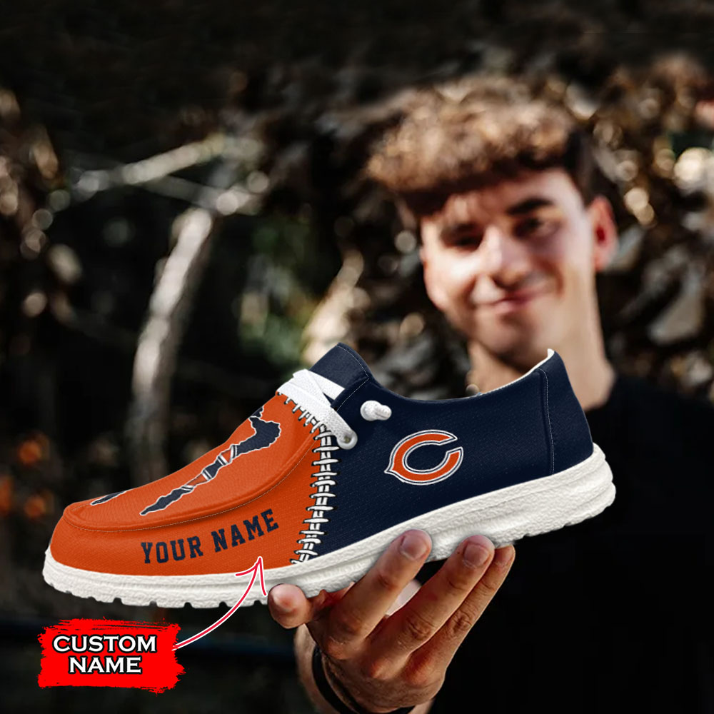 footwearelite chicago bears custom name hey dude shoes sniaz