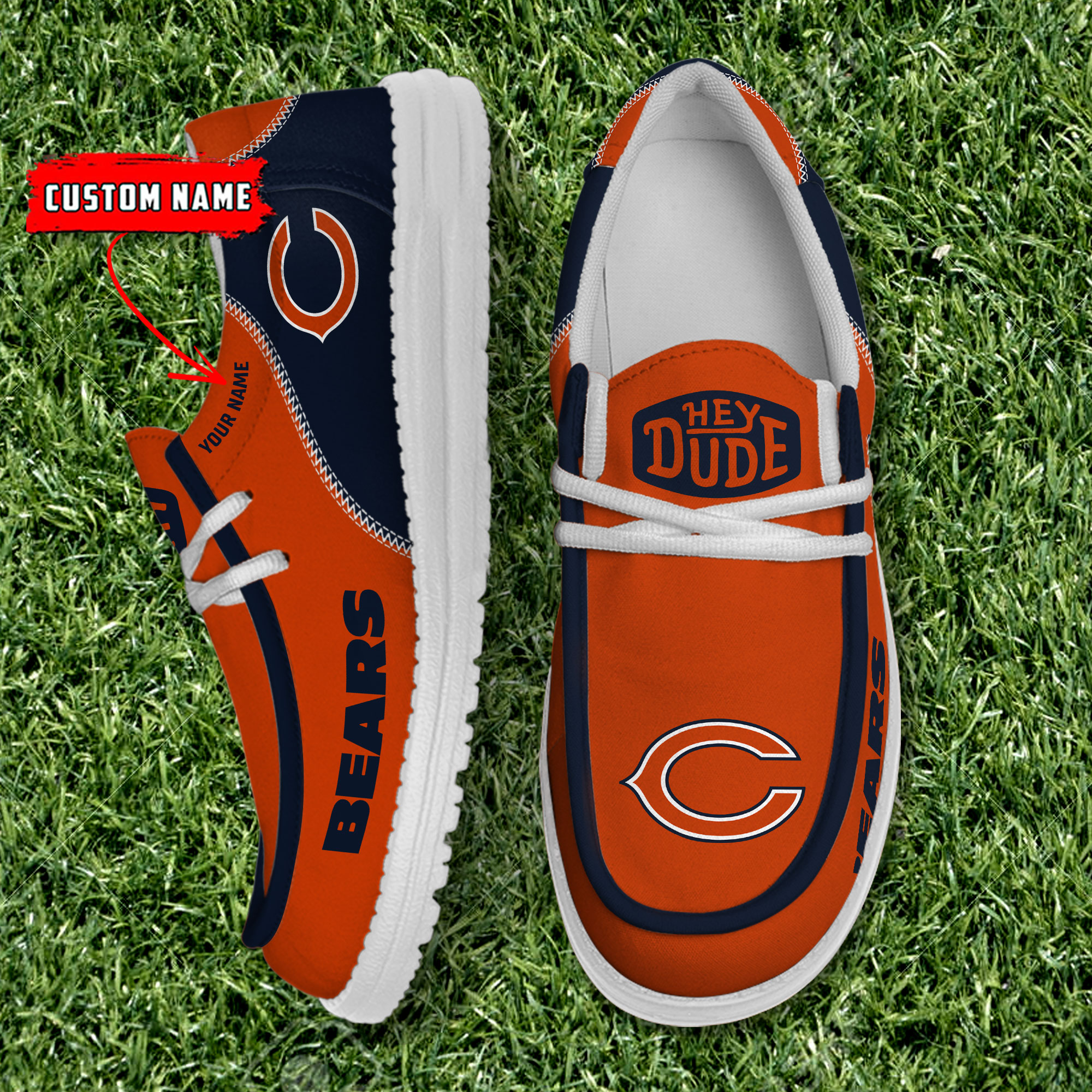 footwearelite chicago bears custom name hey dude shoes xafwc