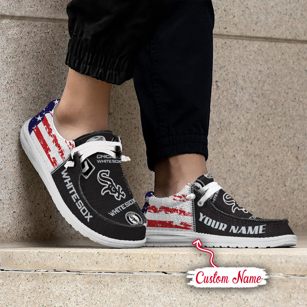 footwearelite chicago white sox custom name hey dude shoes sdaut