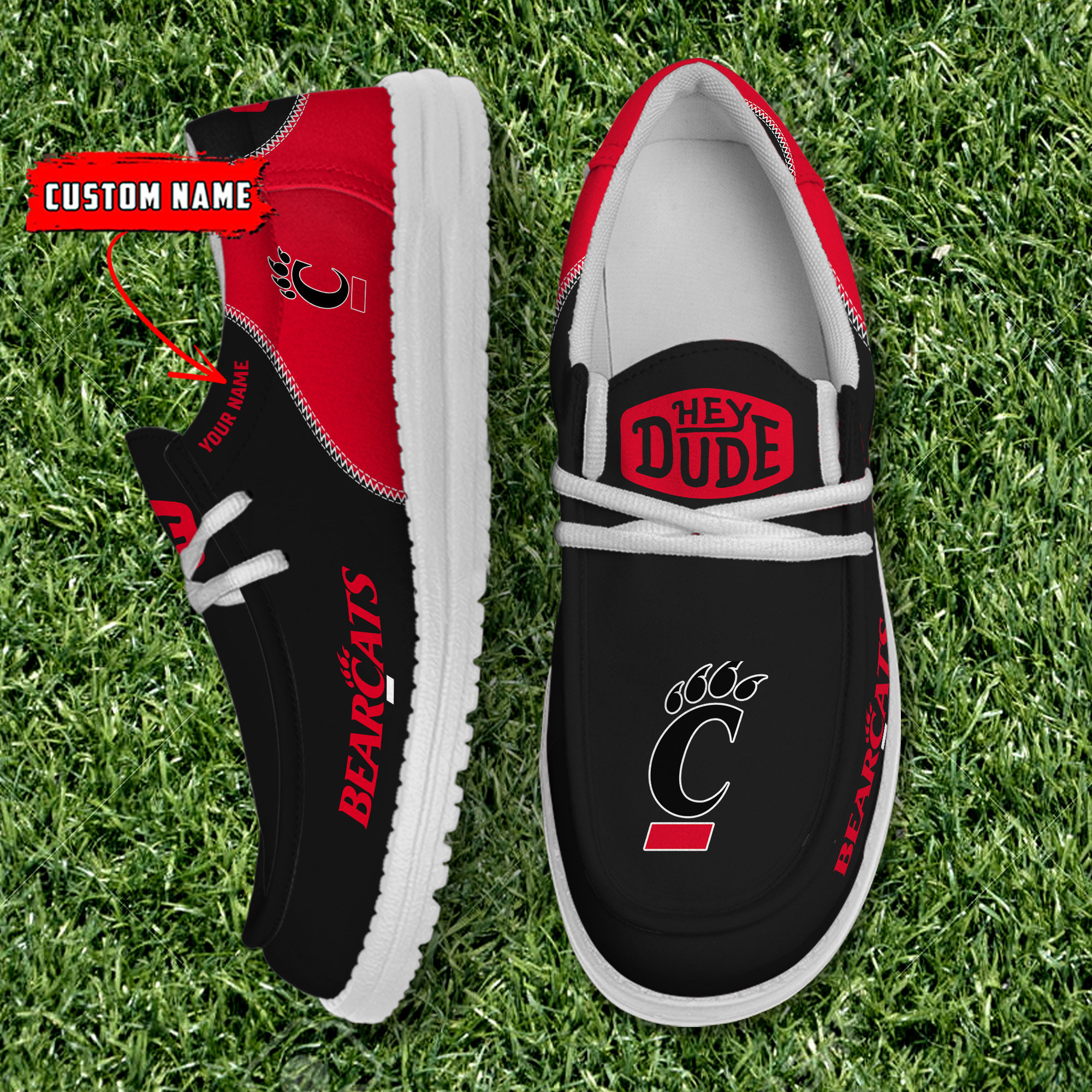 footwearelite cincinnati bearcats custom name hey dude shoes 6ppfv