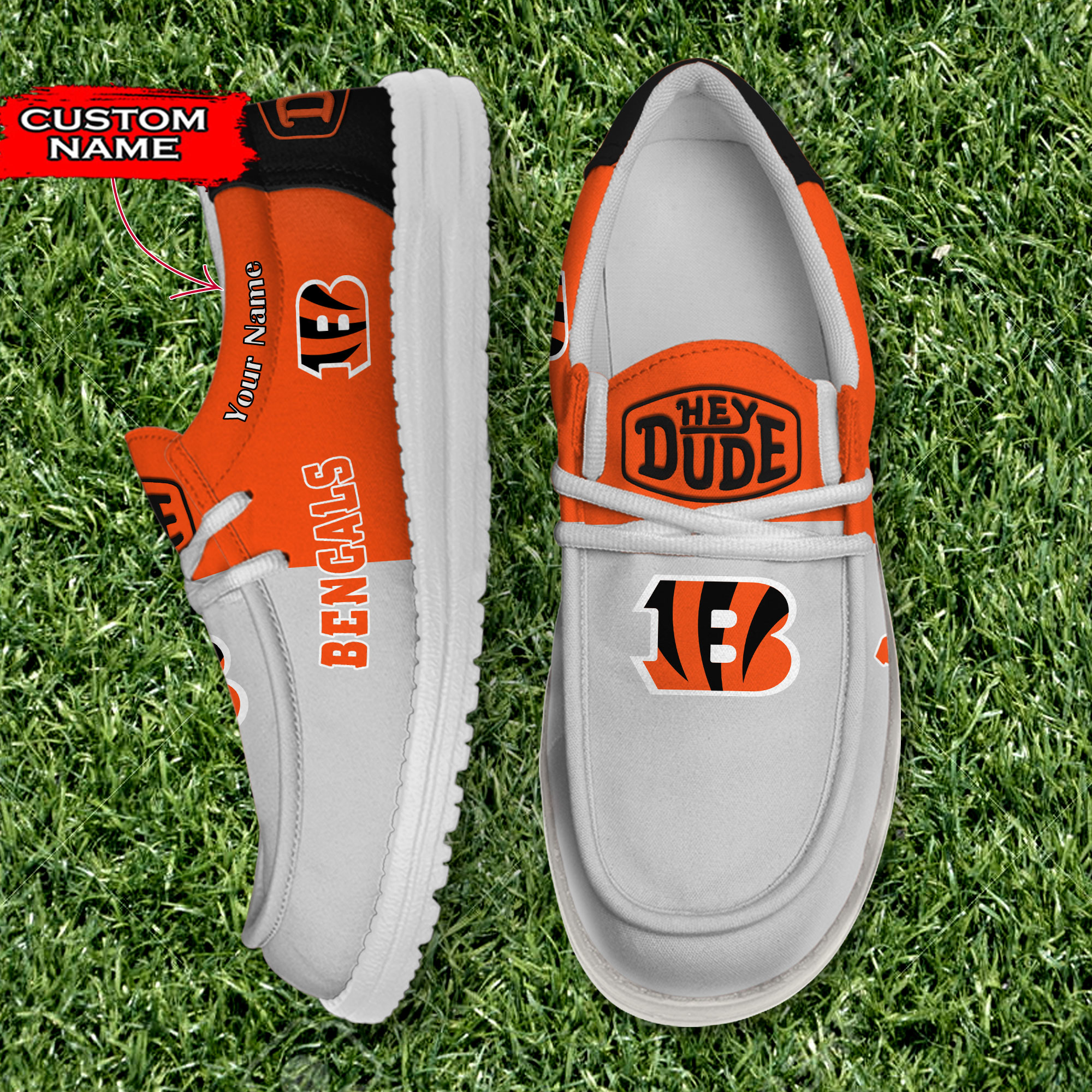 footwearelite cincinnati bengals custom name hey dude shoes bjlho