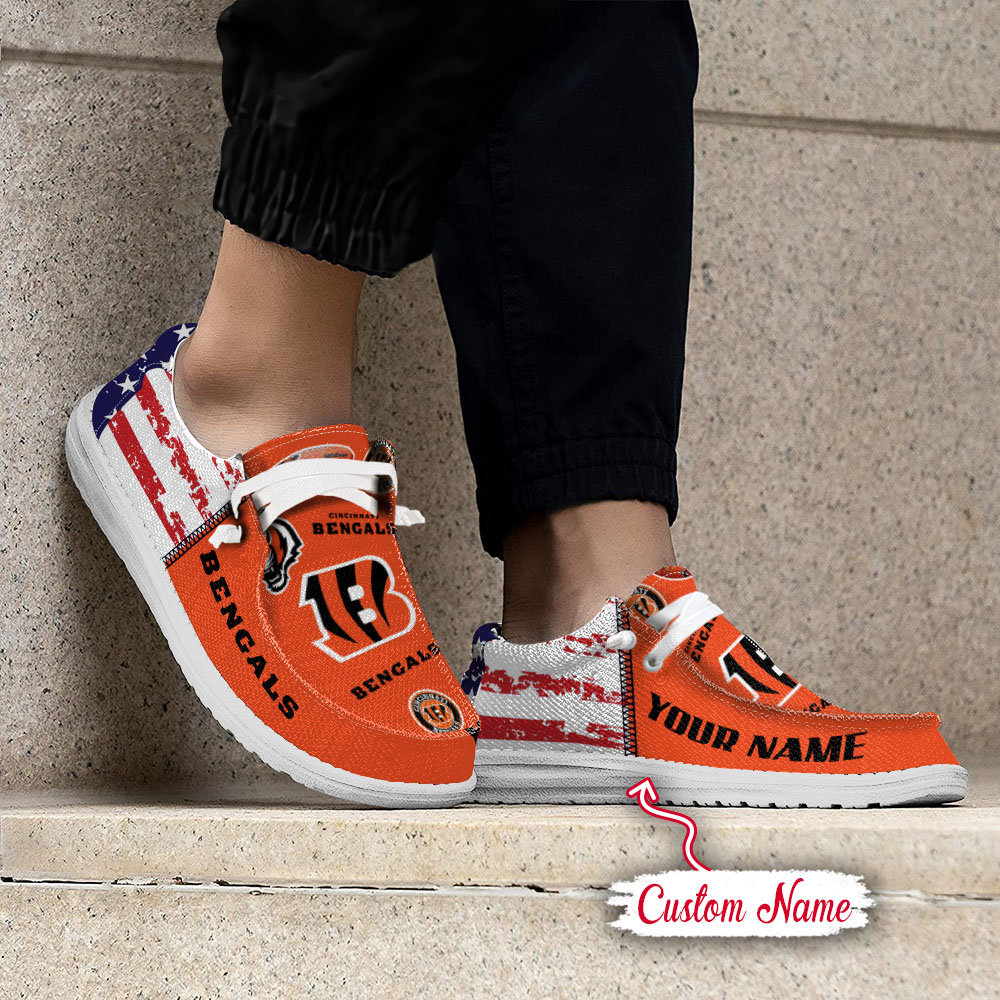 footwearelite cincinnati bengals custom name hey dude shoes jns6b