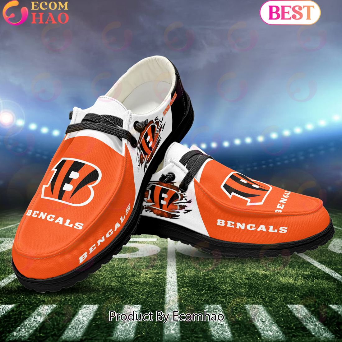 footwearelite cincinnati bengals custom name hey dude shoes msewx