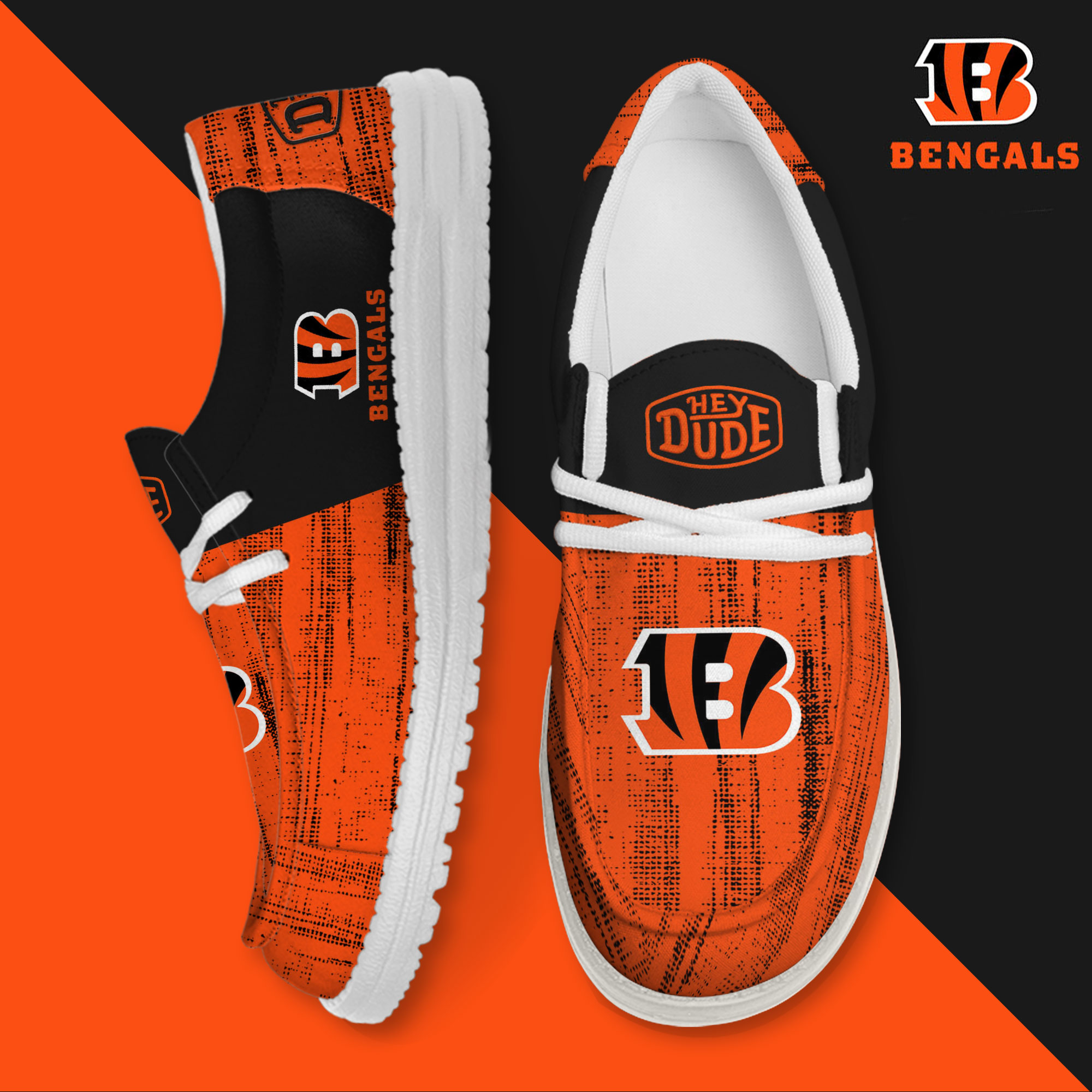 footwearelite cincinnati bengals custom name hey dude shoes ucv8t