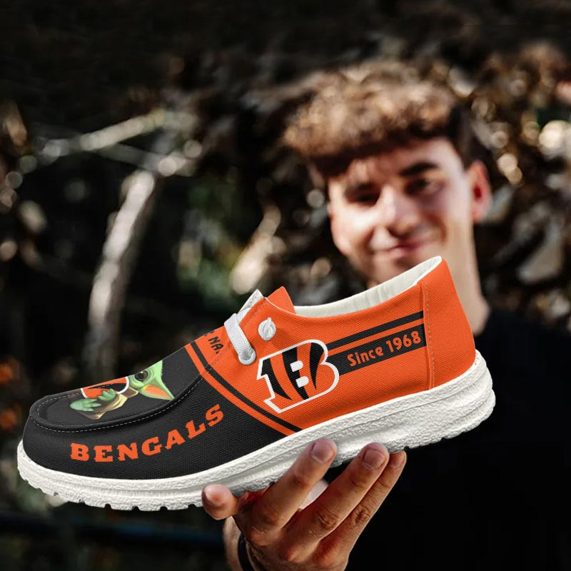 footwearelite cincinnati bengals custom name hey dude shoes xrdne