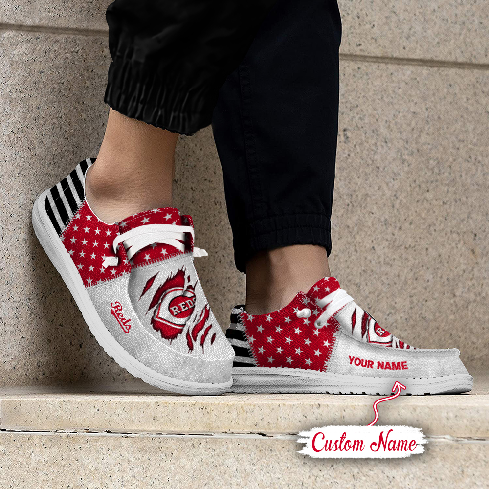 footwearelite cincinnati reds custom name hey dude shoes jw5r6