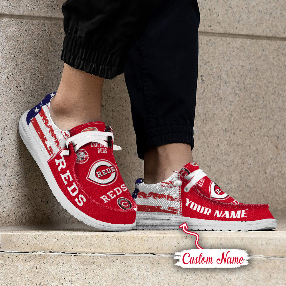 footwearelite cincinnati reds custom name hey dude shoes zmjyw