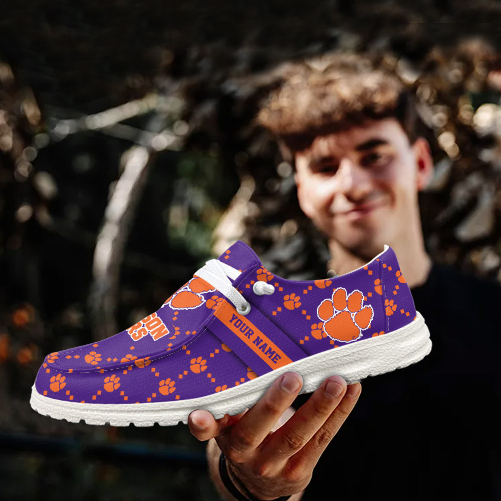 footwearelite clemson tigers custom name hey dude shoes 1lg7m