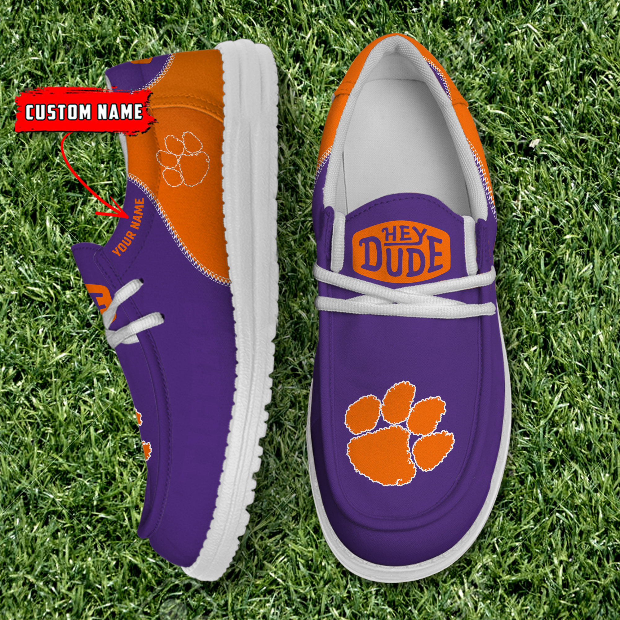 footwearelite clemson tigers custom name hey dude shoes 6yg4t