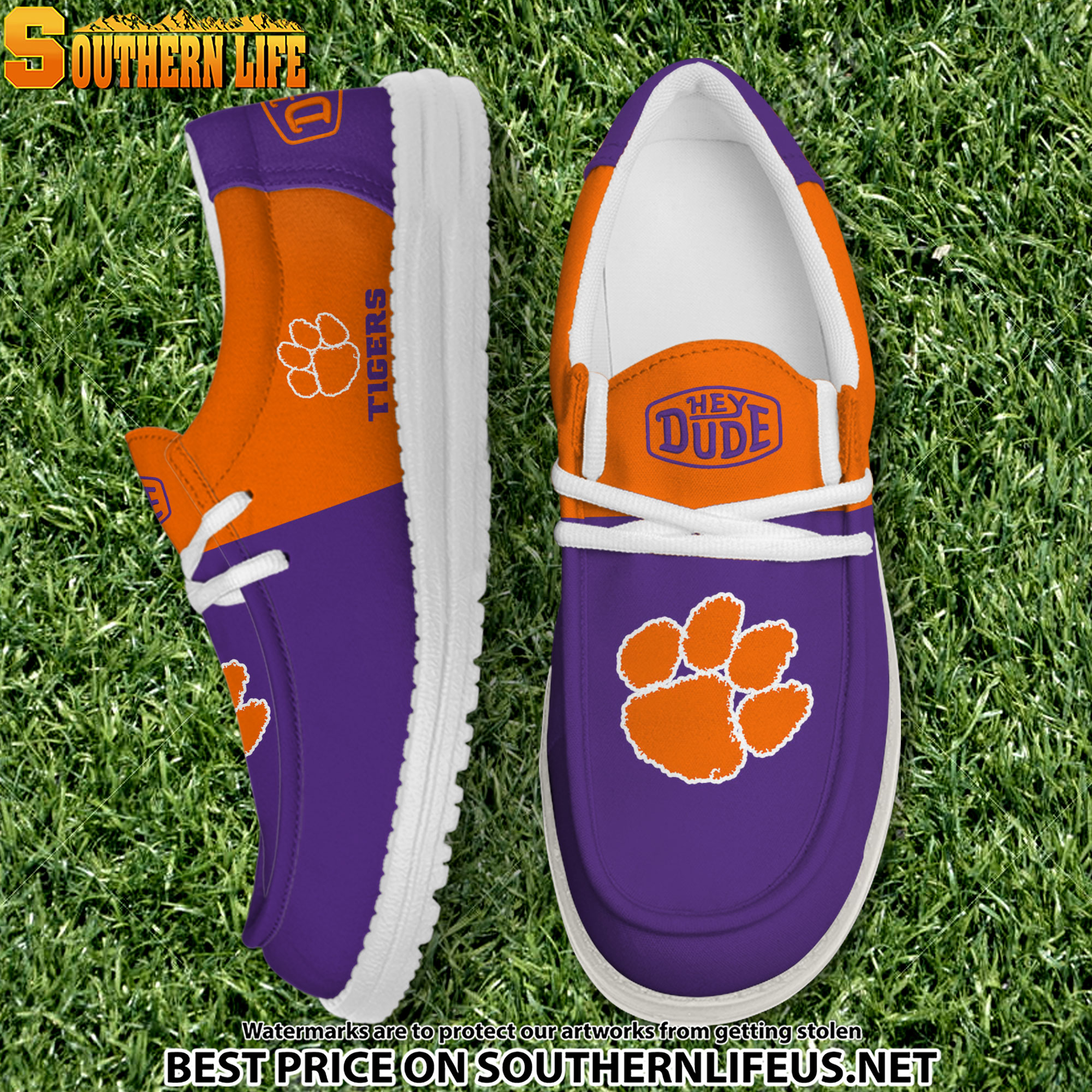 footwearelite clemson tigers custom name hey dude shoes 83txu