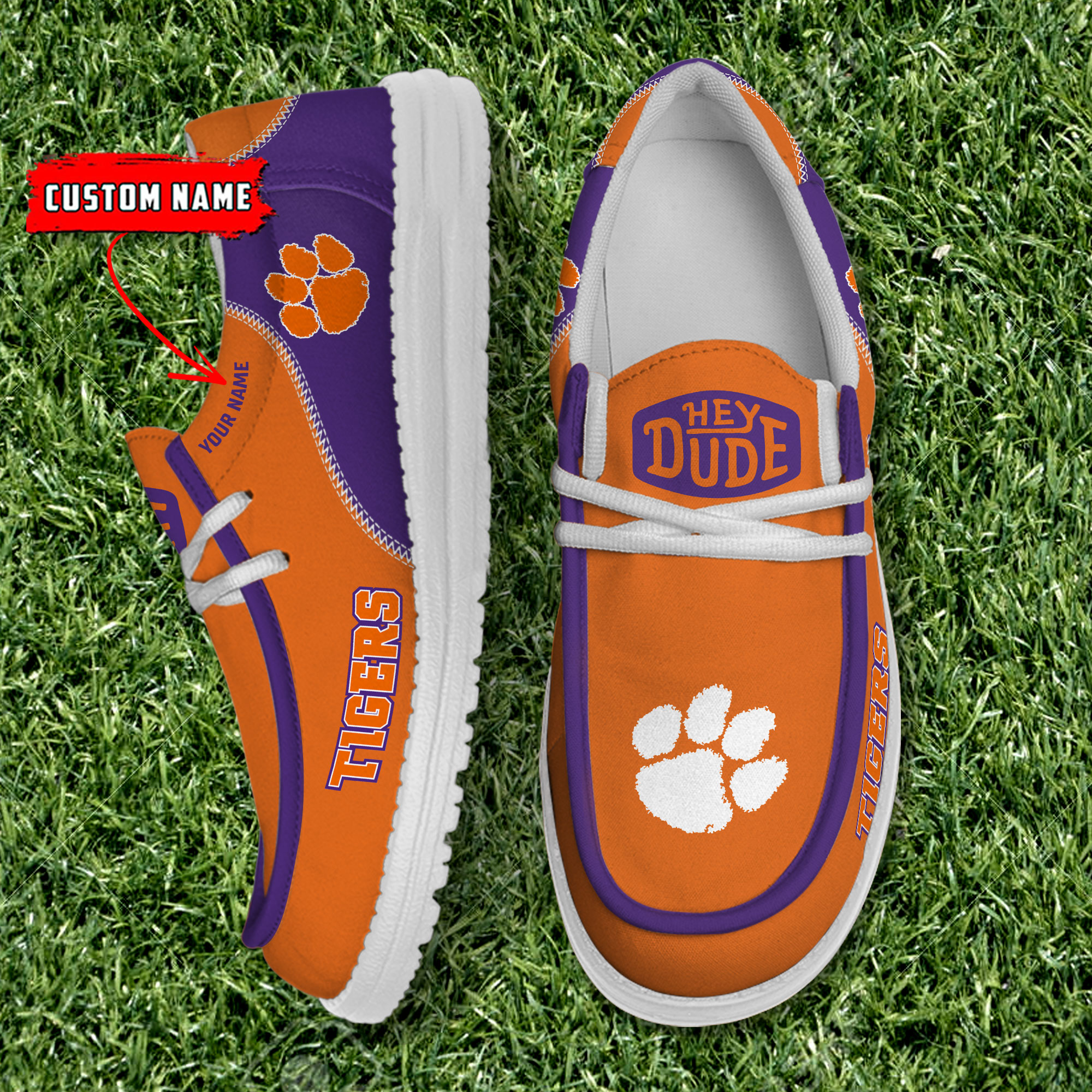 footwearelite clemson tigers custom name hey dude shoes hugyu