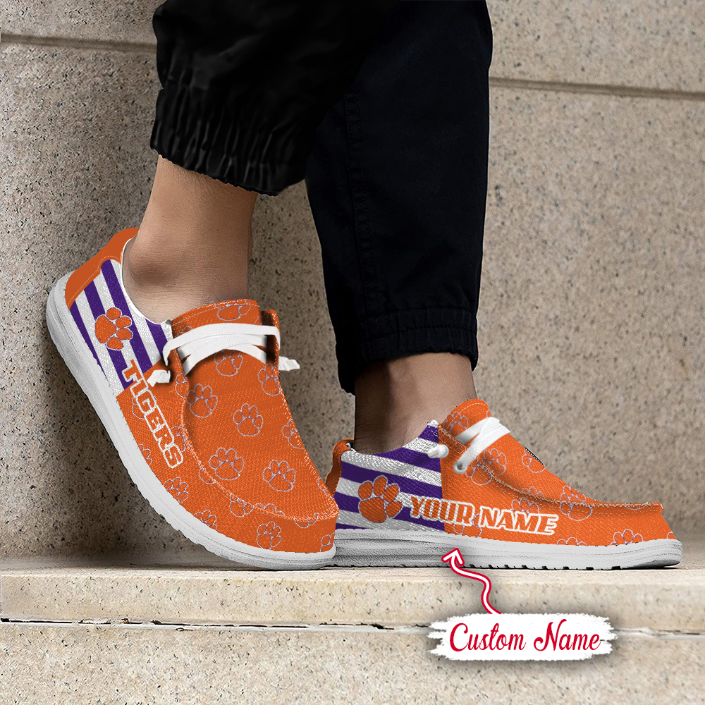 footwearelite clemson tigers custom name hey dude shoes iipug