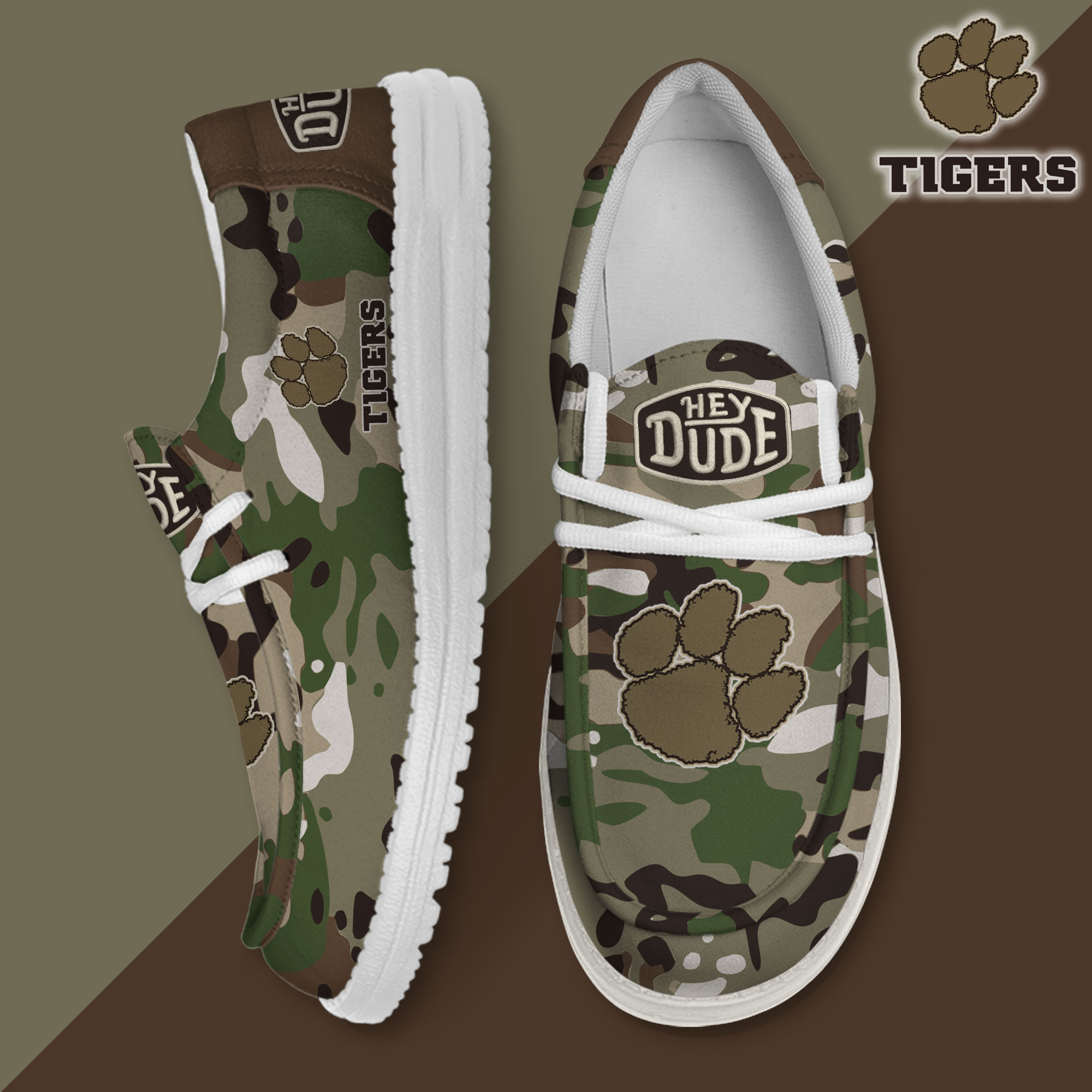 footwearelite clemson tigers custom name hey dude shoes tdtut