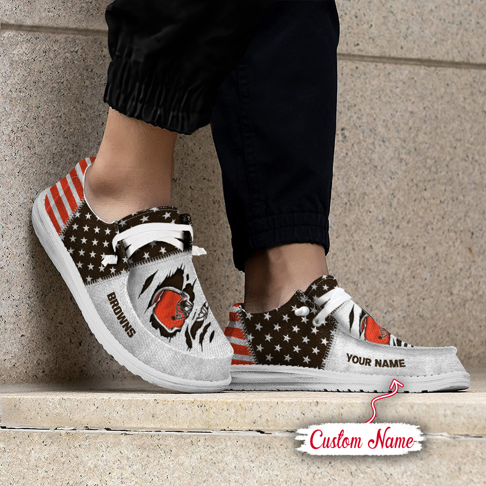 footwearelite cleveland browns custom name hey dude shoes cxu8q