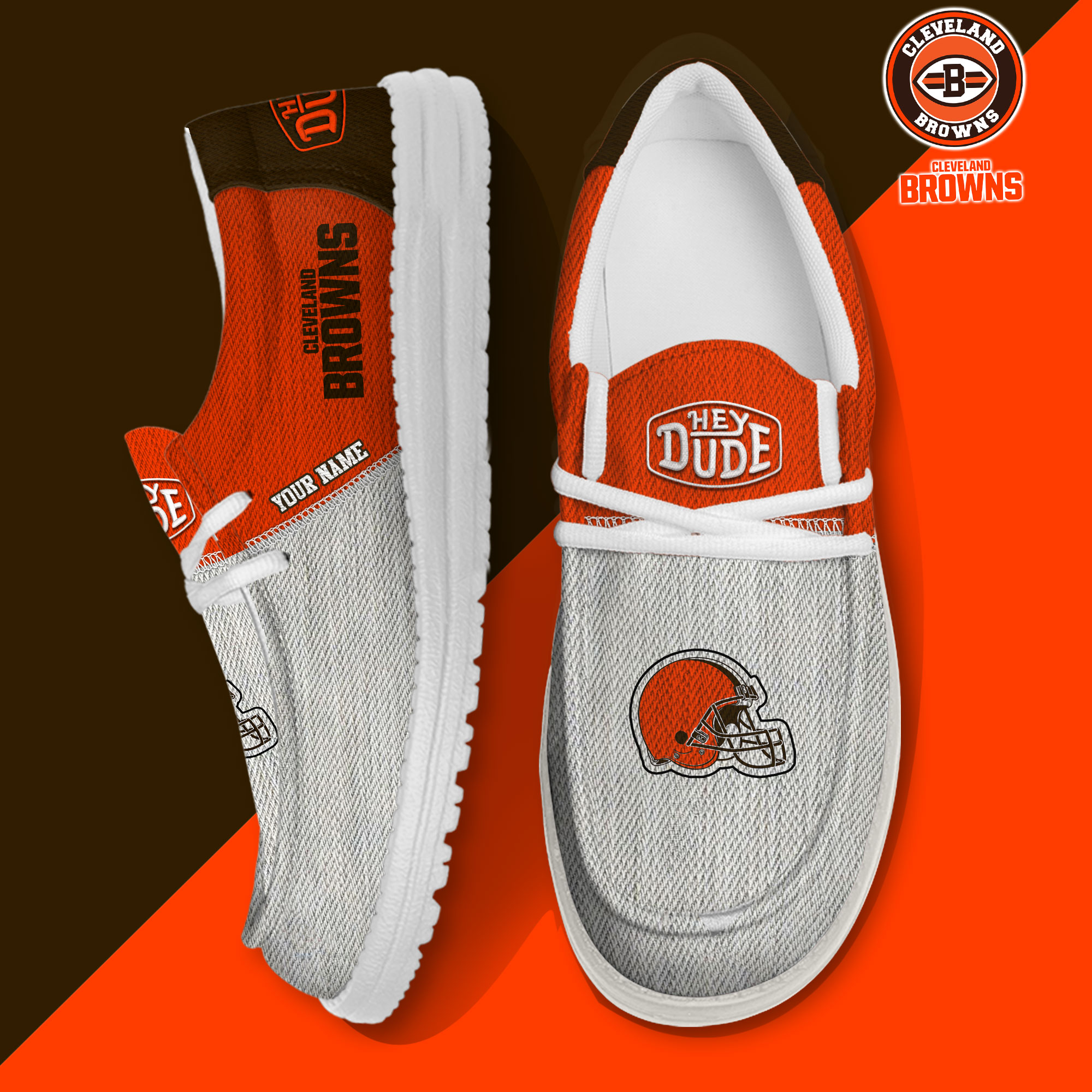 footwearelite cleveland browns custom name hey dude shoes edexe