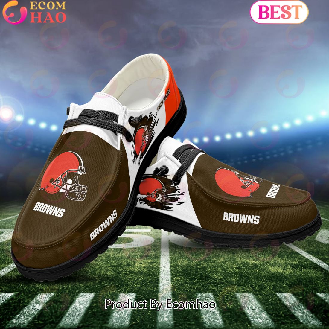 footwearelite cleveland browns custom name hey dude shoes emtoe