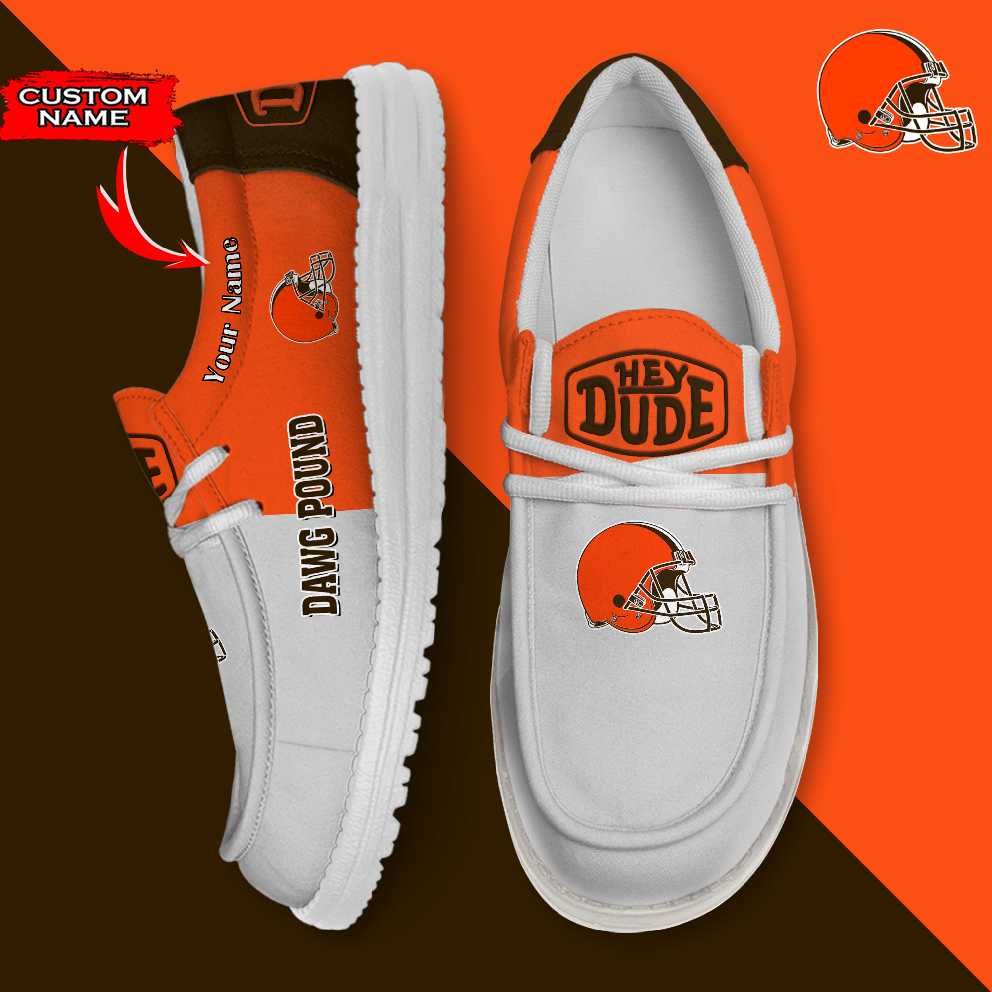 footwearelite cleveland browns custom name hey dude shoes ft4ux