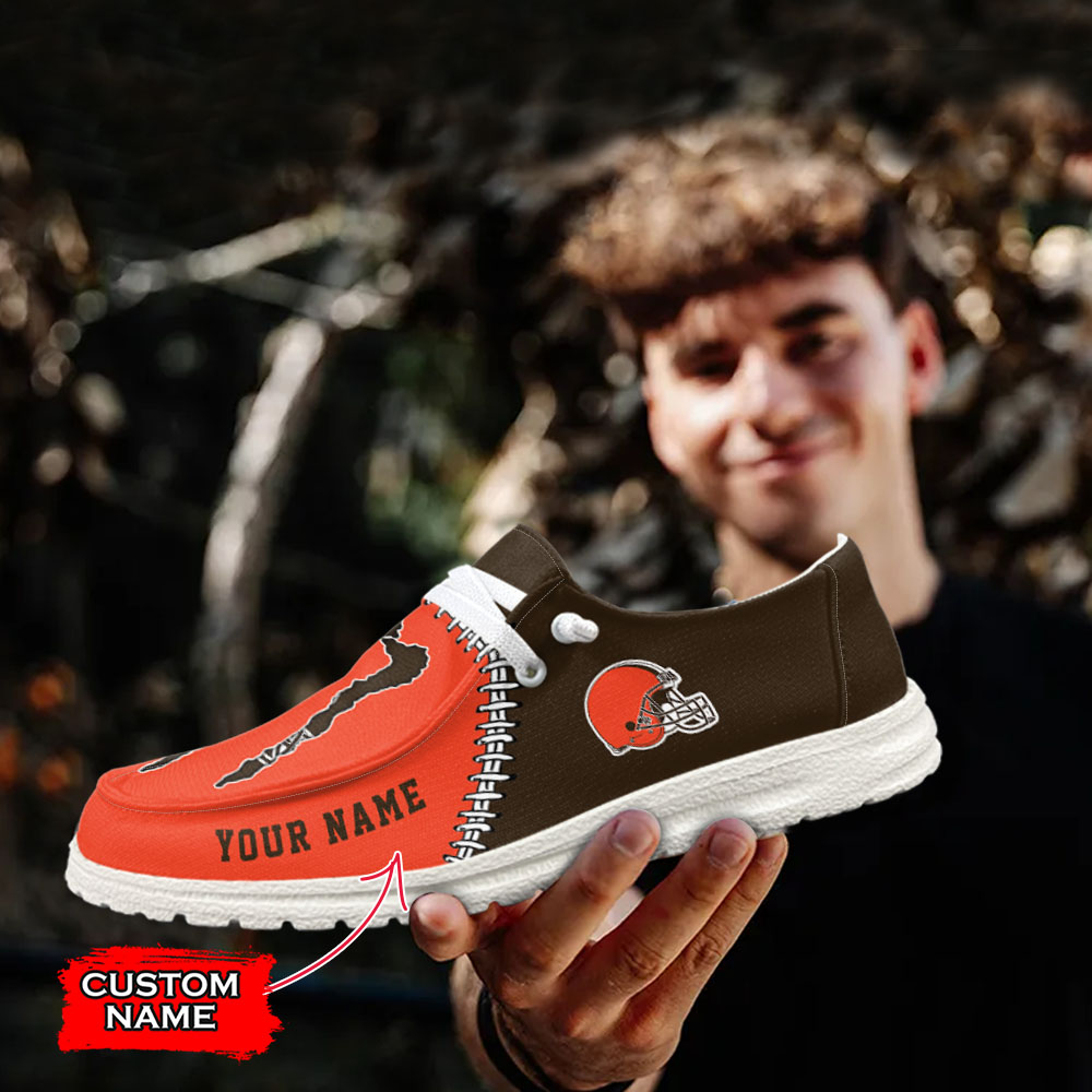 footwearelite cleveland browns custom name hey dude shoes gp94z