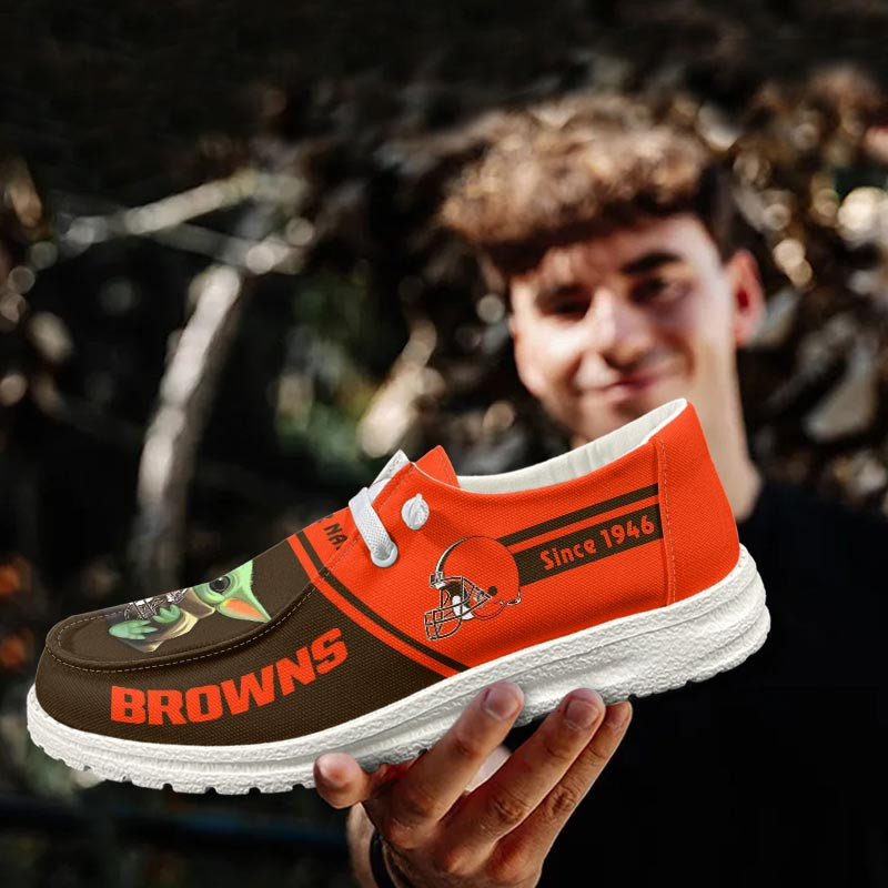 footwearelite cleveland browns custom name hey dude shoes po9w5