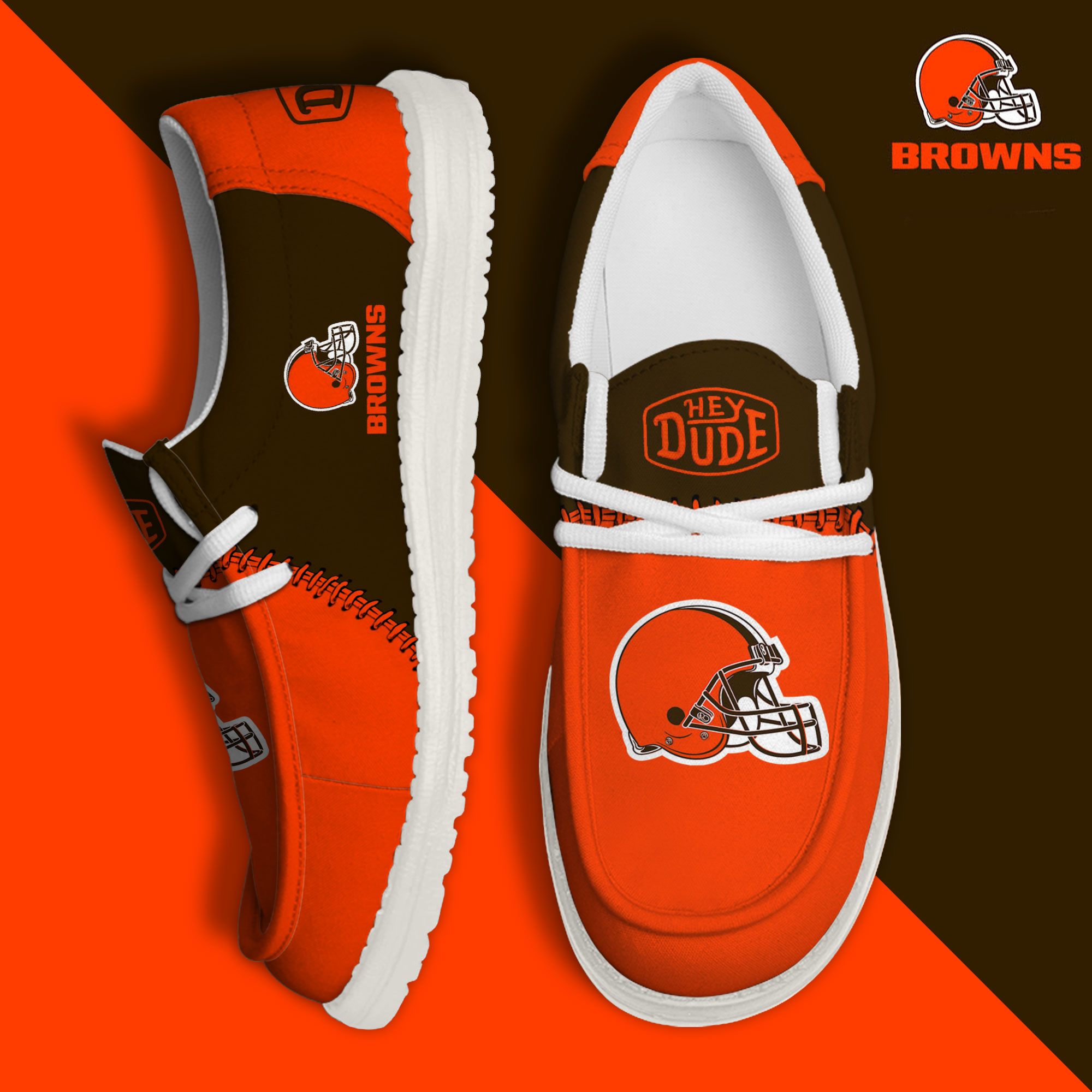 footwearelite cleveland browns custom name hey dude shoes syoux