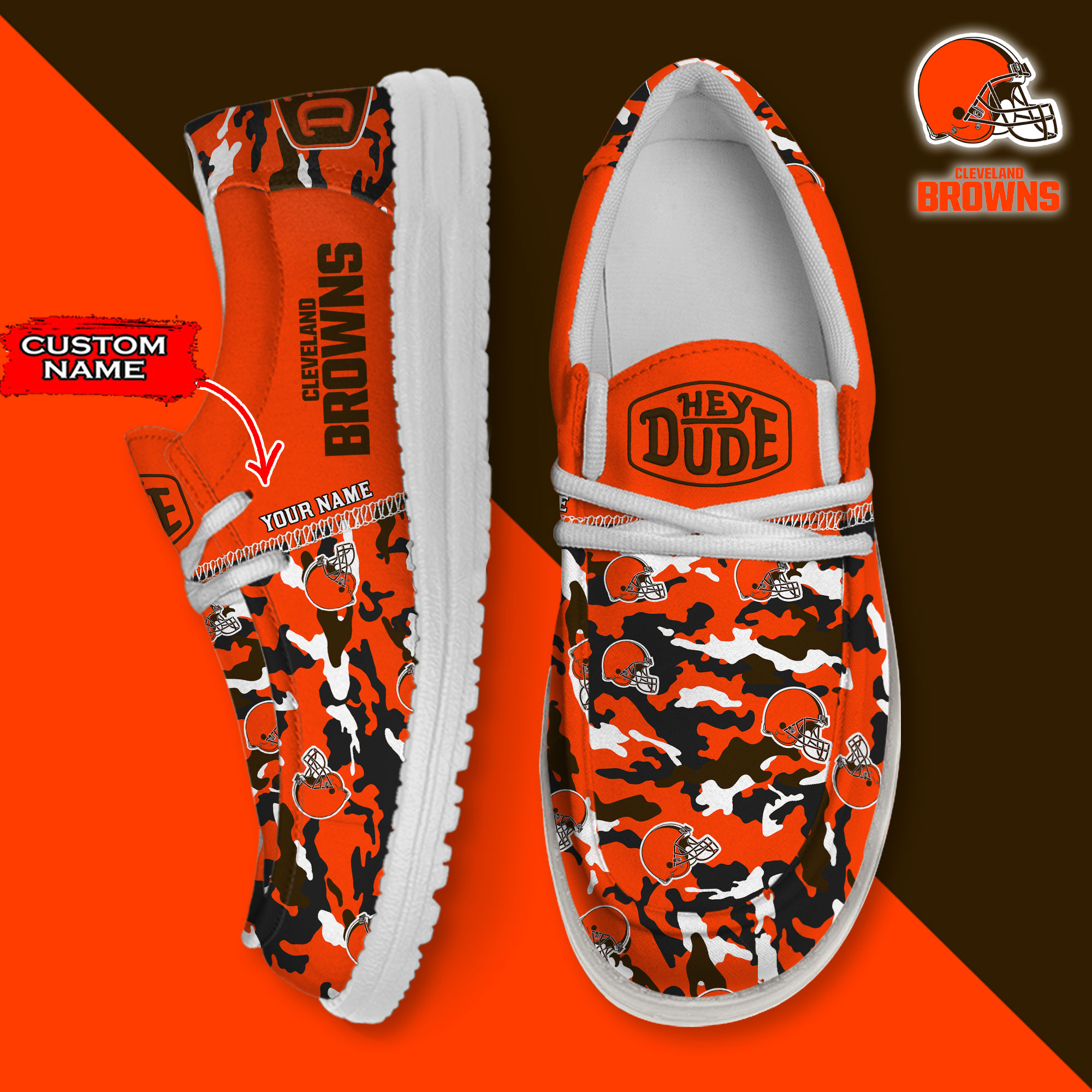 footwearelite cleveland browns custom name hey dude shoes w2fqe