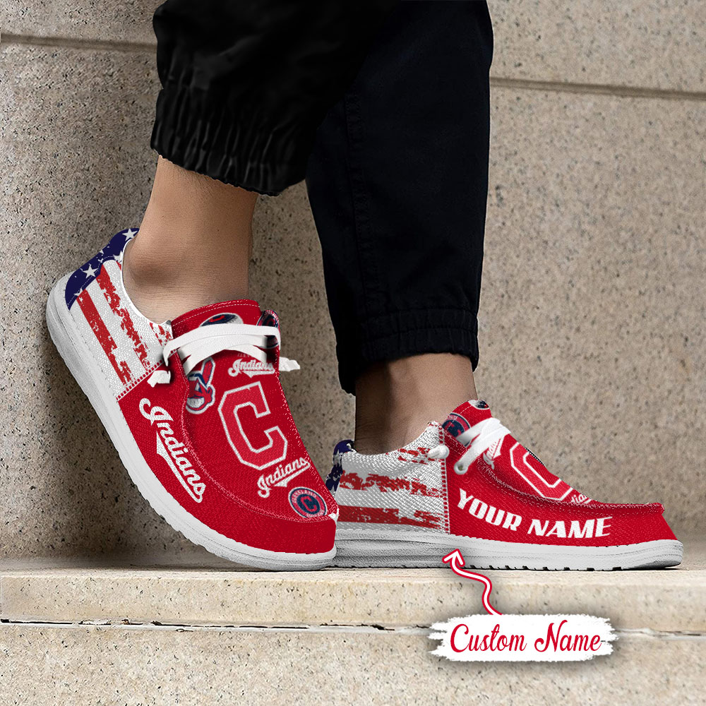 footwearelite cleveland indians custom name hey dude shoes mn11n