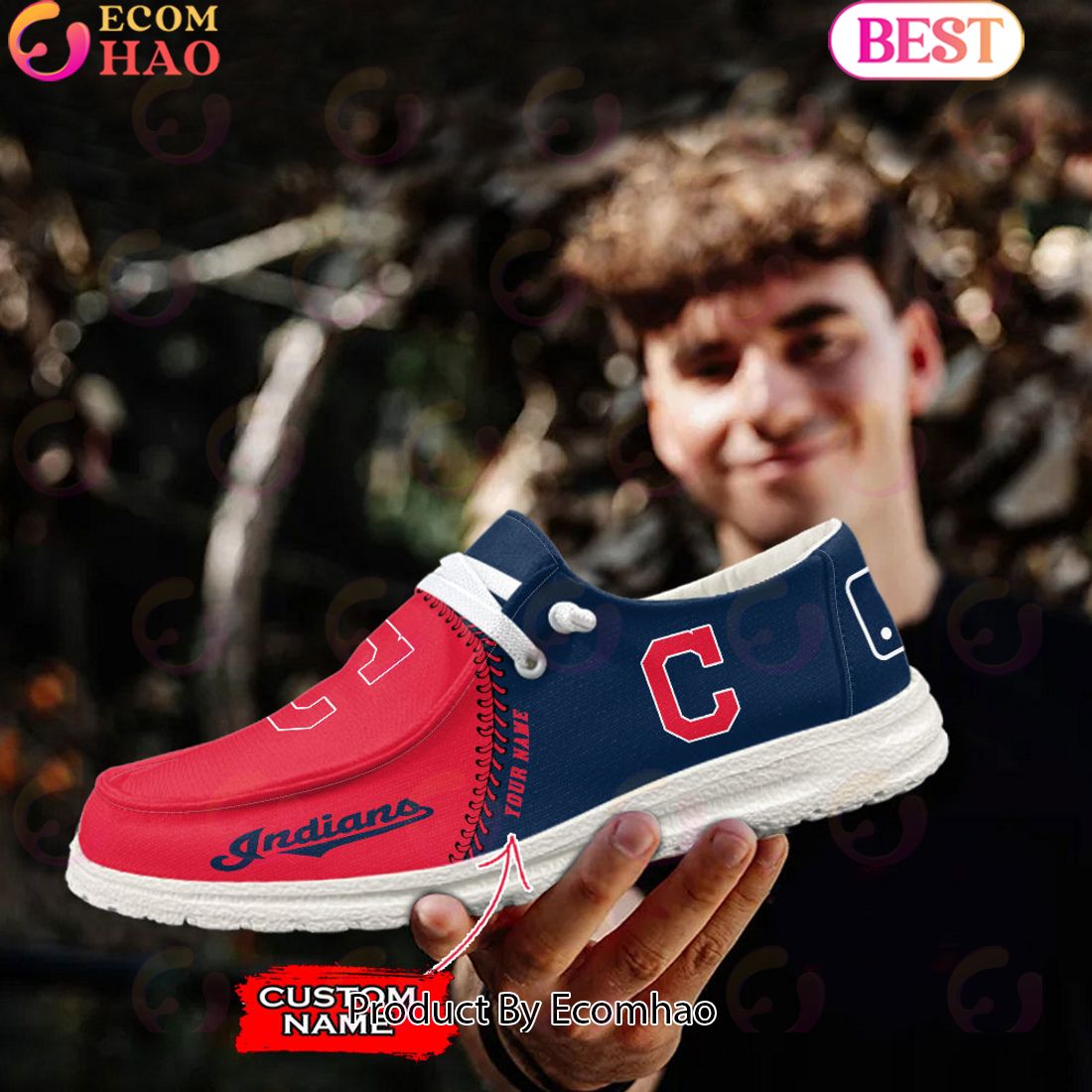 footwearelite cleveland indians custom name hey dude shoes wguqi