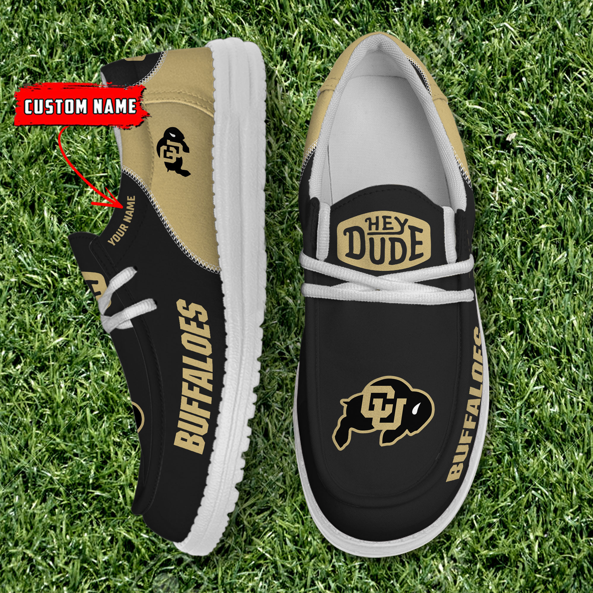 footwearelite colorado buffaloes custom name hey dude shoes twcyc