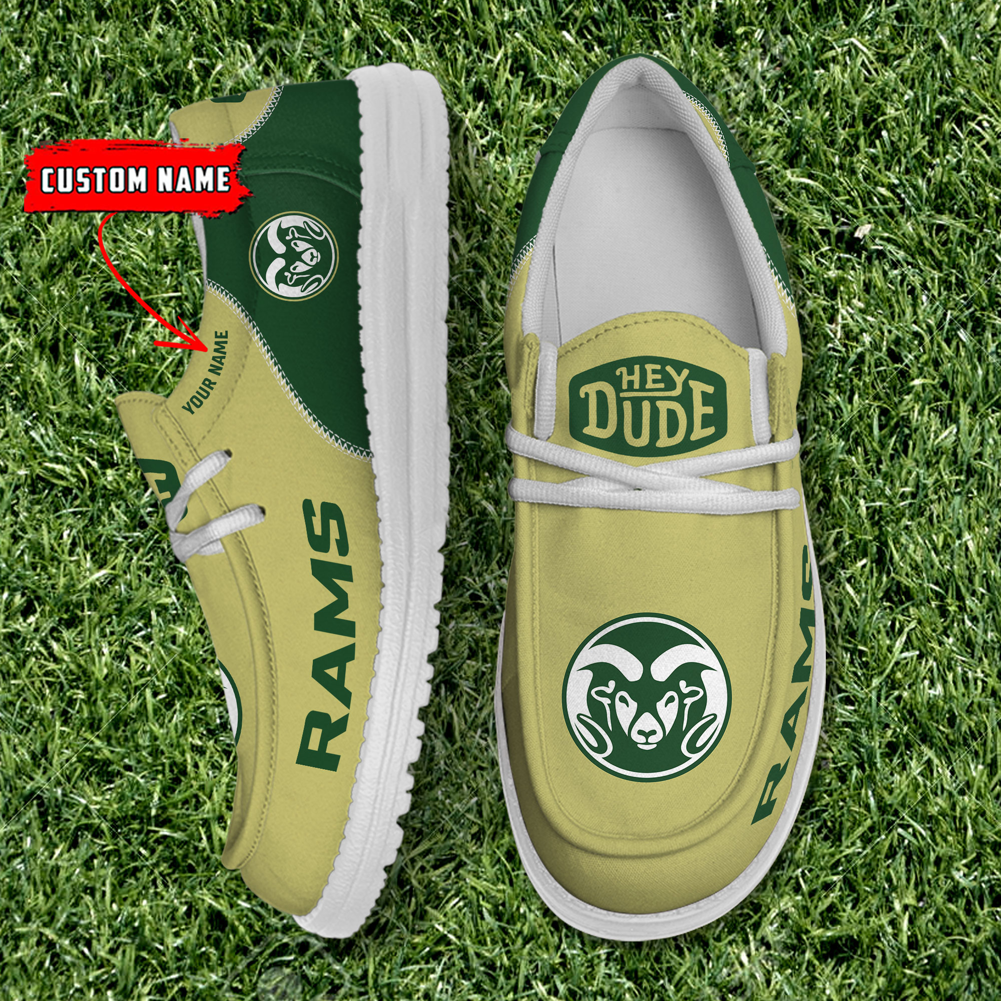 footwearelite colorado state rams custom name hey dude shoes x0cko