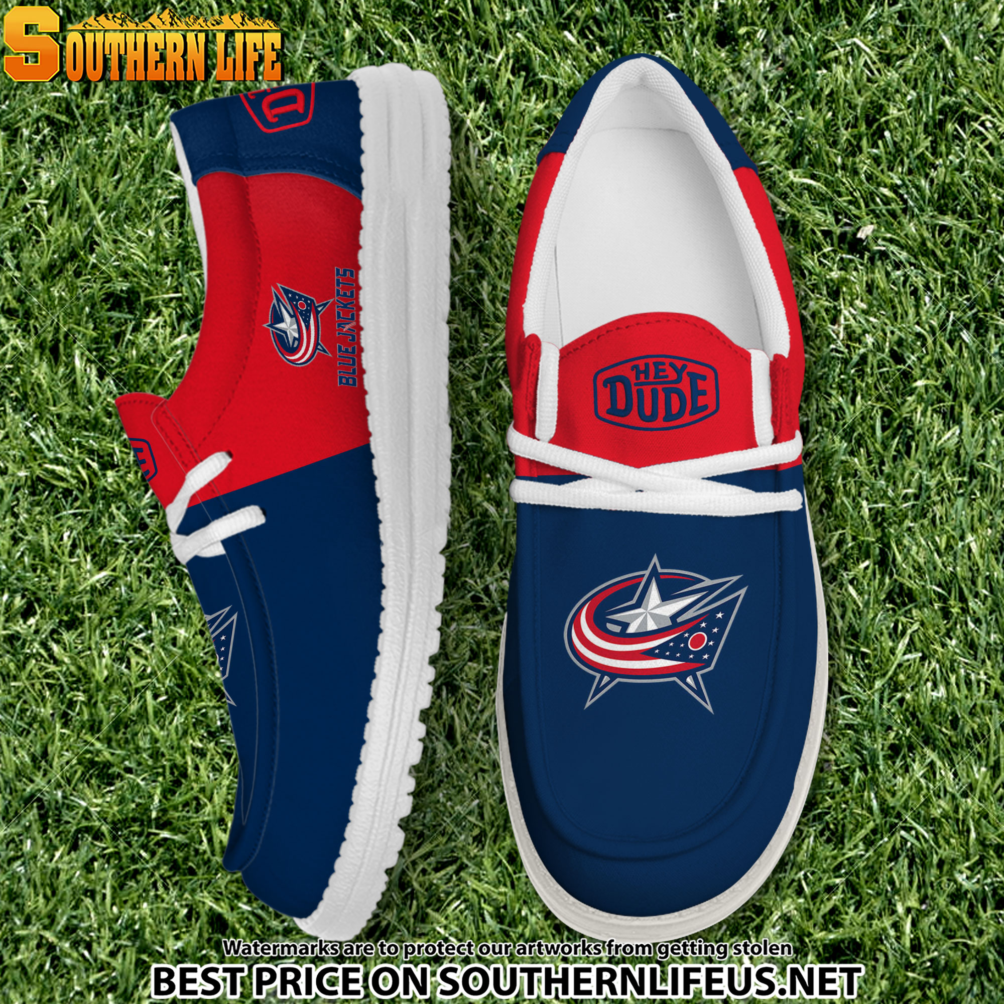 footwearelite columbus blue jackets custom name hey dude shoes bvkav