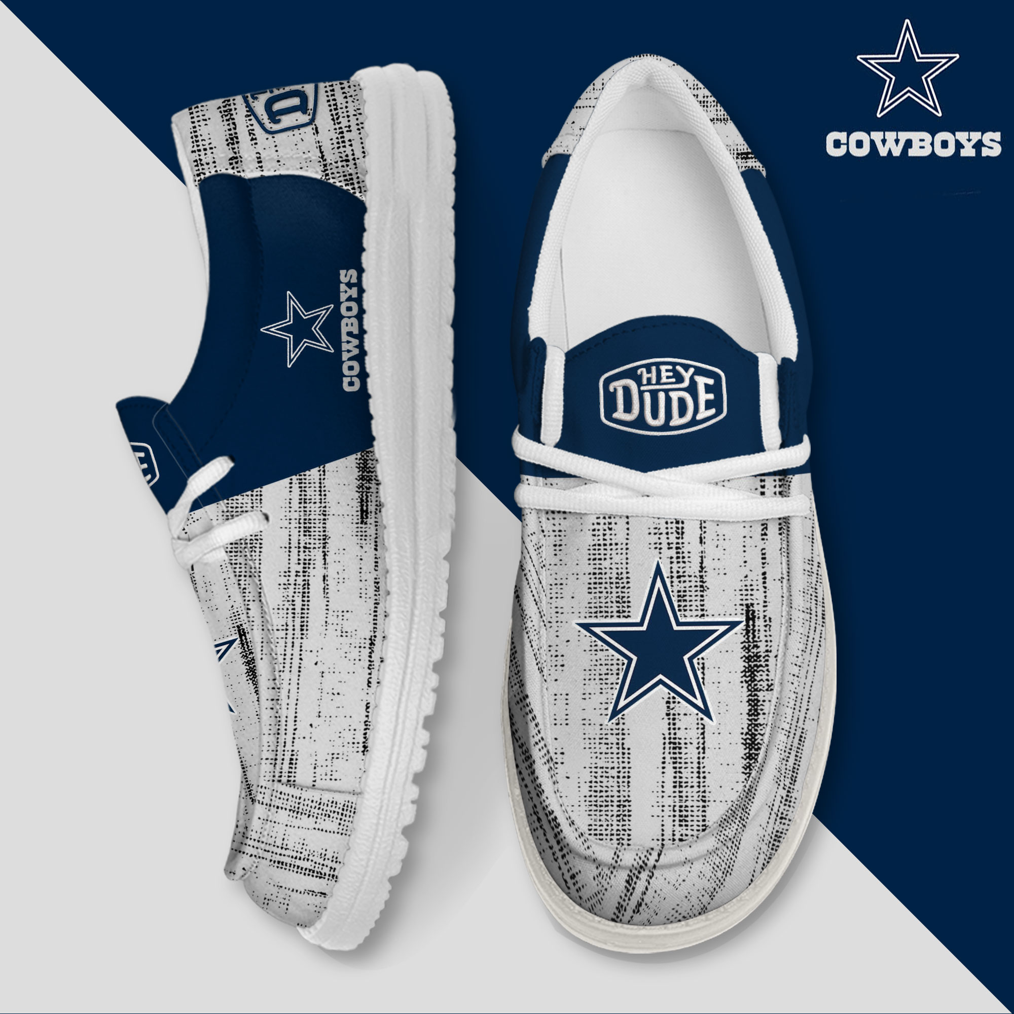 footwearelite dallas cowboys custom name hey dude shoes on7tm