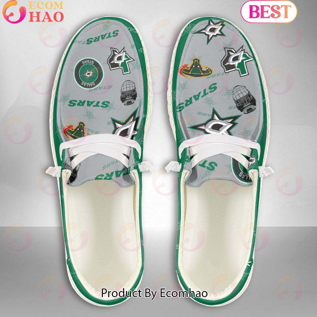 footwearelite dallas stars custom name hey dude shoes m7jjn