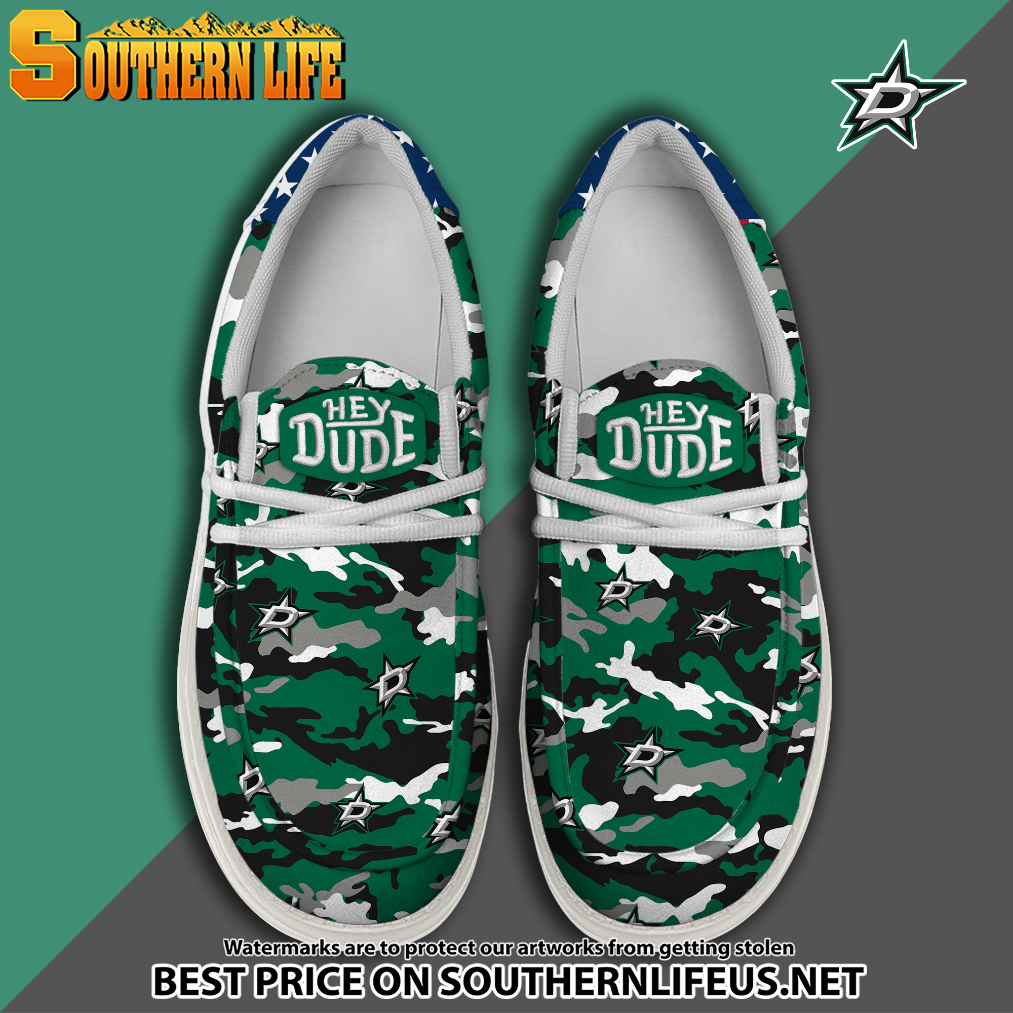 footwearelite dallas stars custom name hey dude shoes uekgg