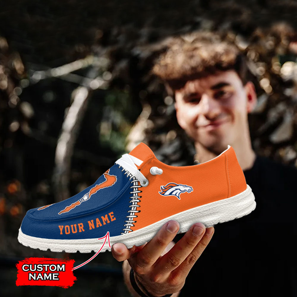 footwearelite denver broncos custom name hey dude shoes brl97