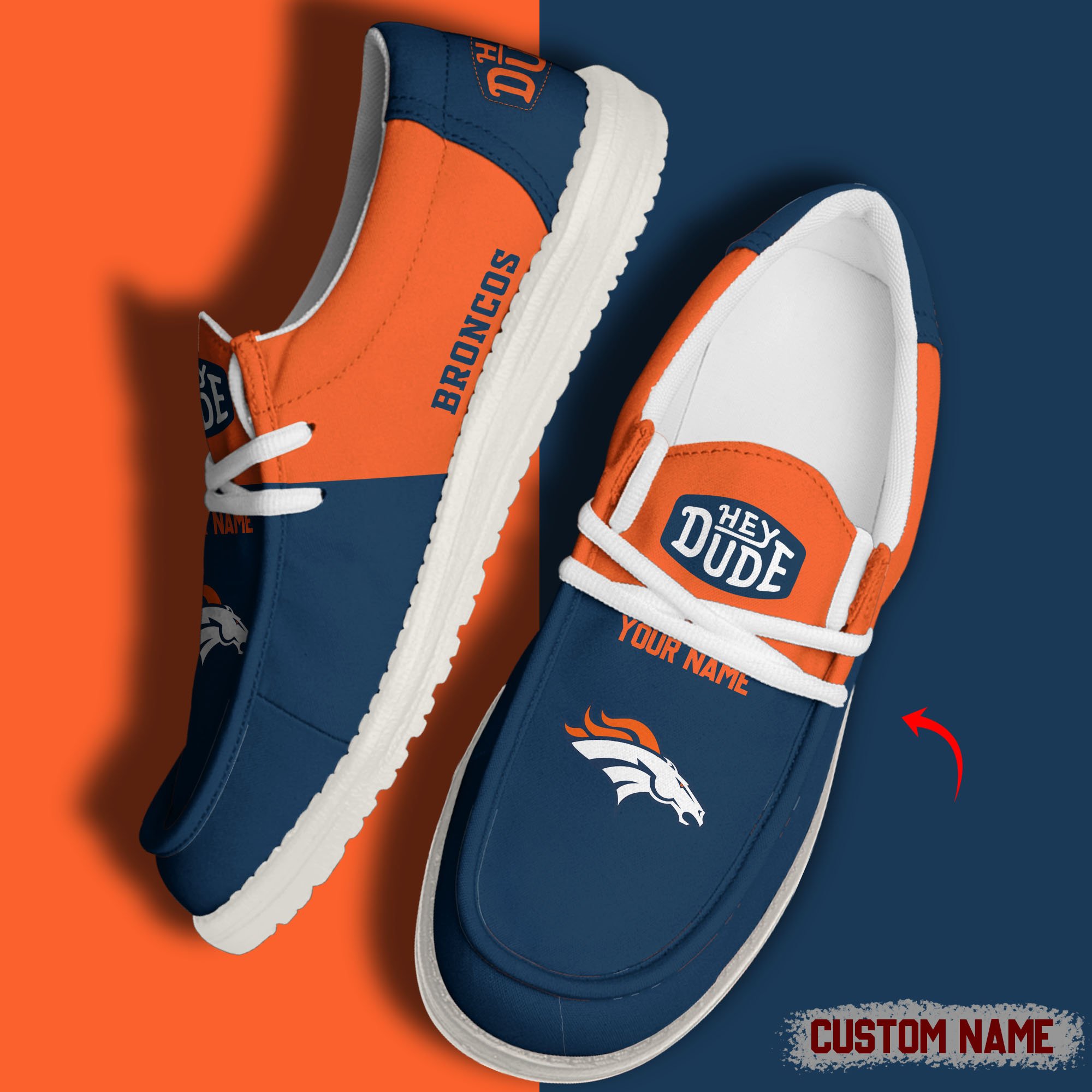 footwearelite denver broncos custom name hey dude shoes ec6ke