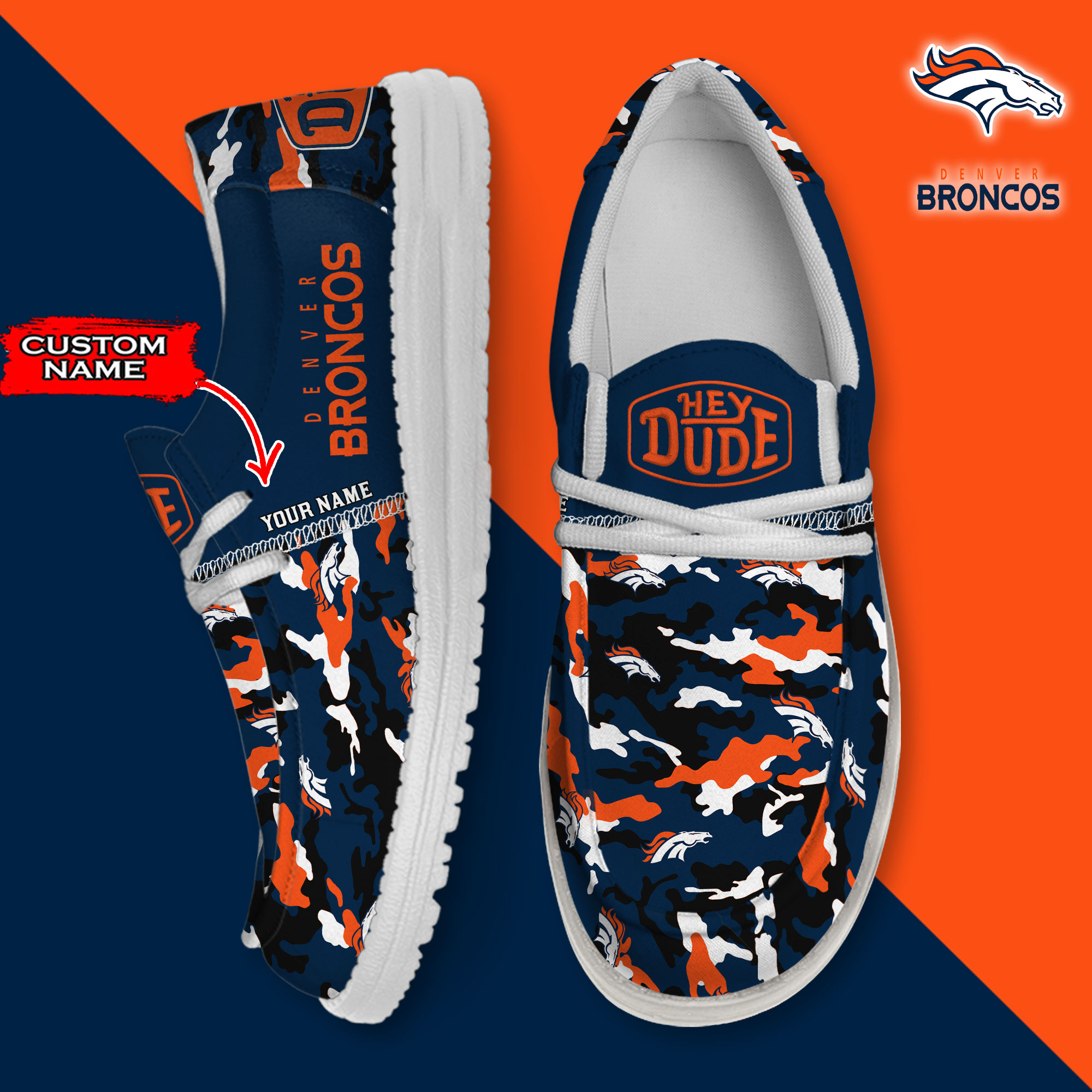 footwearelite denver broncos custom name hey dude shoes jlqd5