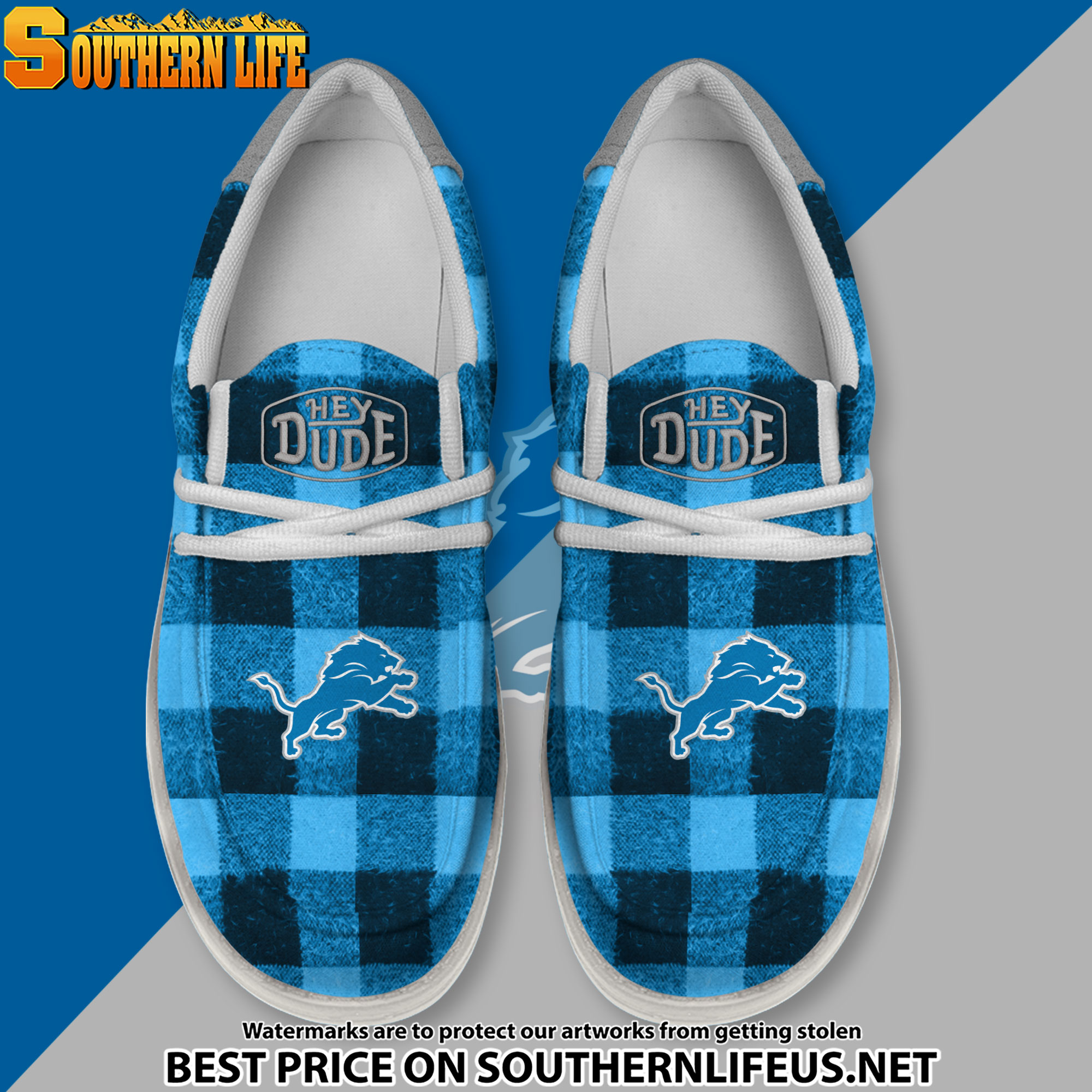 footwearelite detroit lions custom name hey dude shoes 80pmk