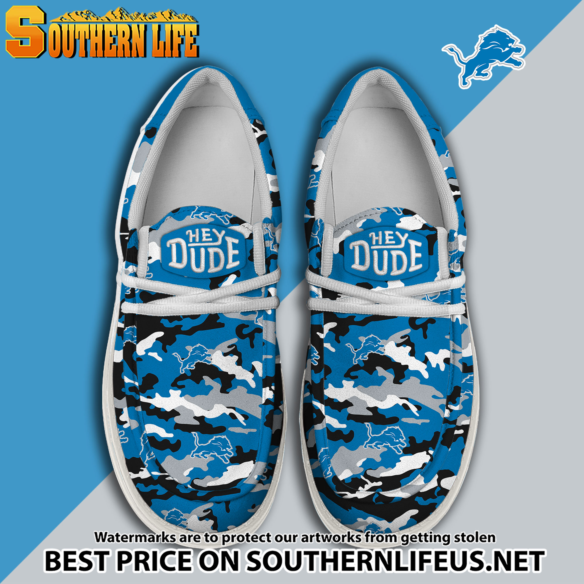 footwearelite detroit lions custom name hey dude shoes b9stn