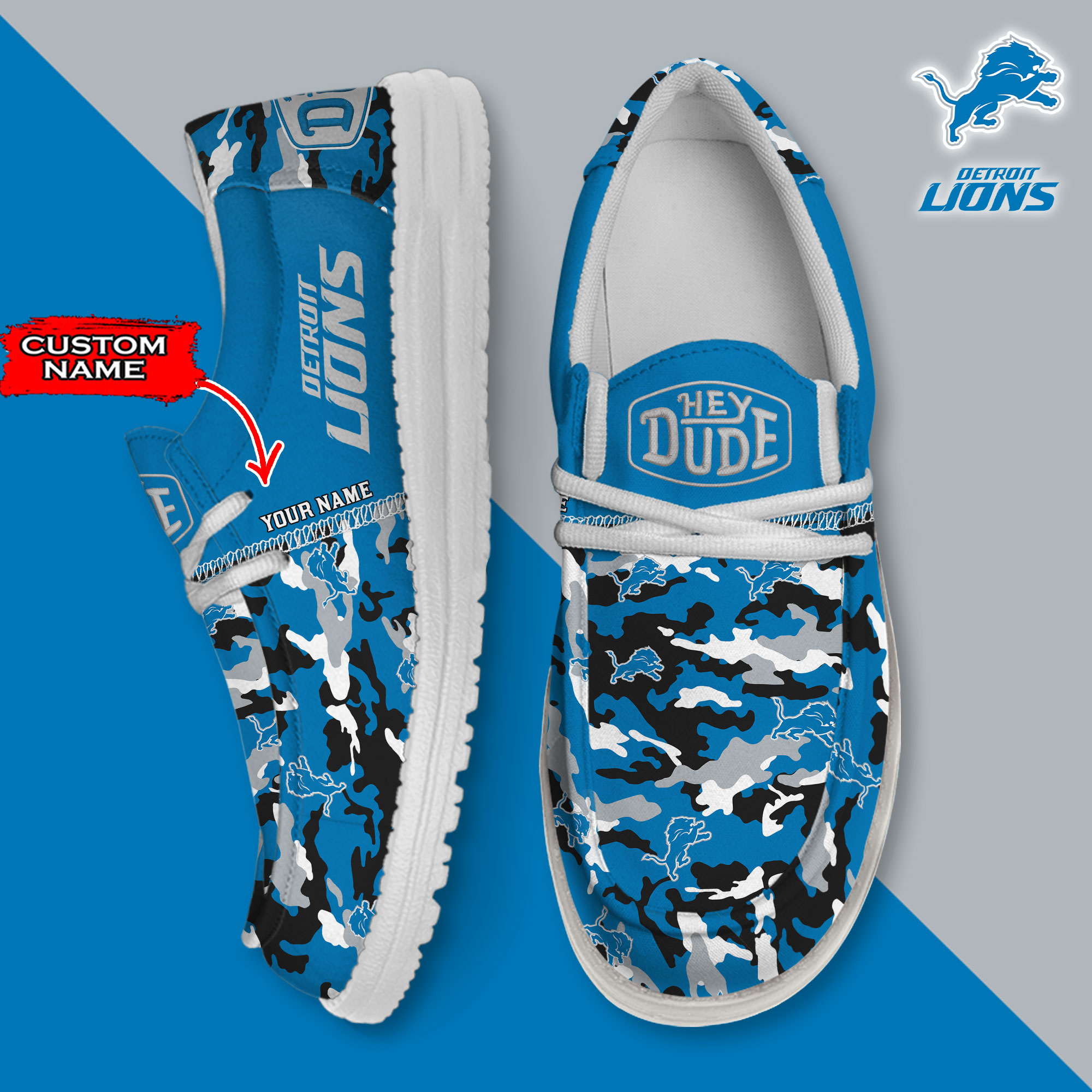 footwearelite detroit lions custom name hey dude shoes c4glm