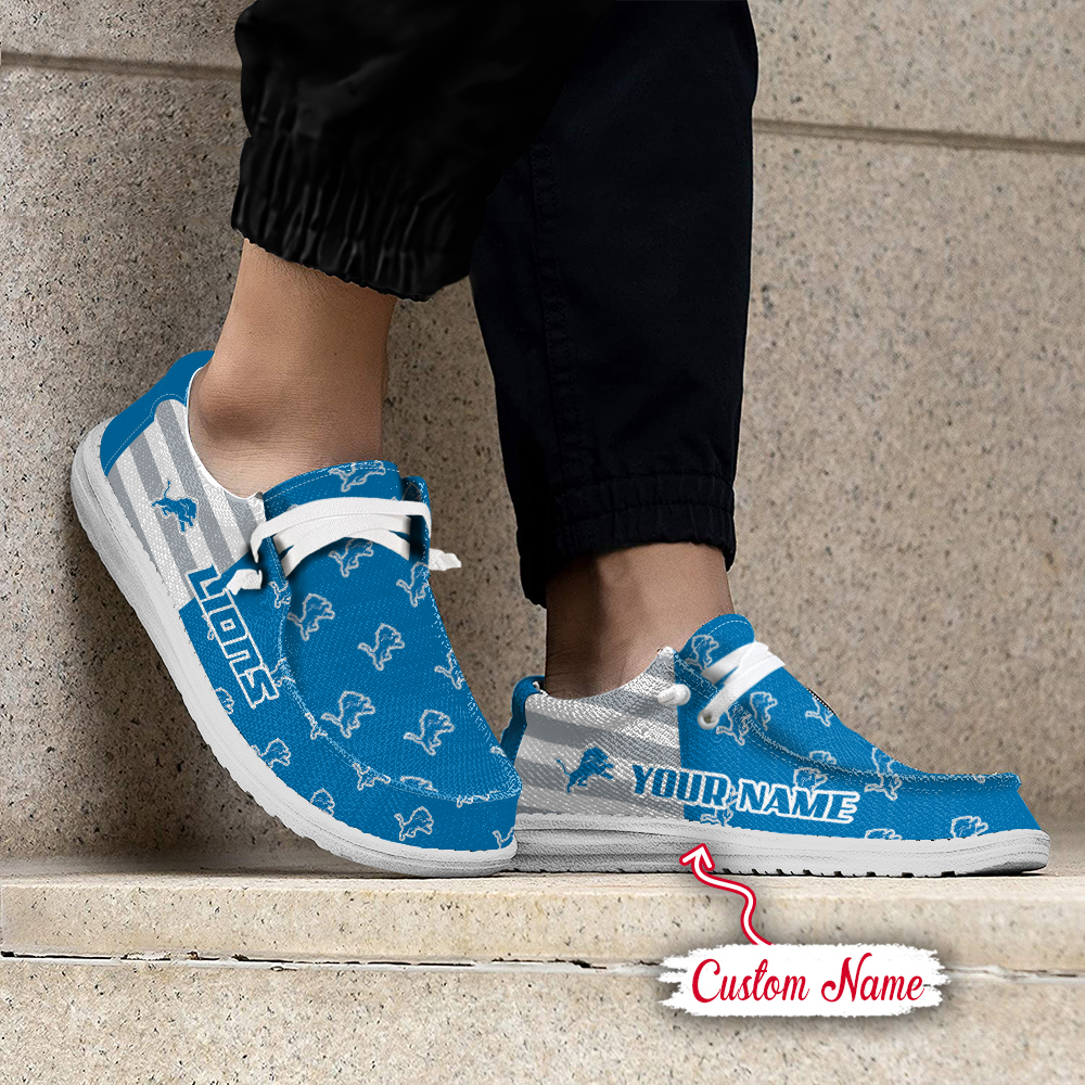 footwearelite detroit lions custom name hey dude shoes e7nxp